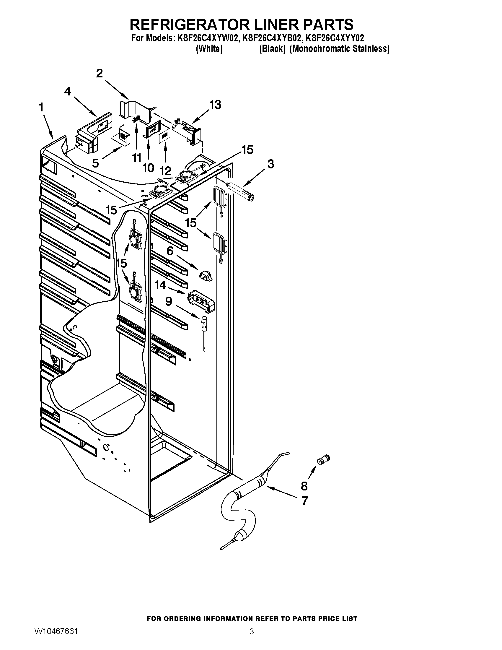 02 - REFRIGERATOR LINER PARTS