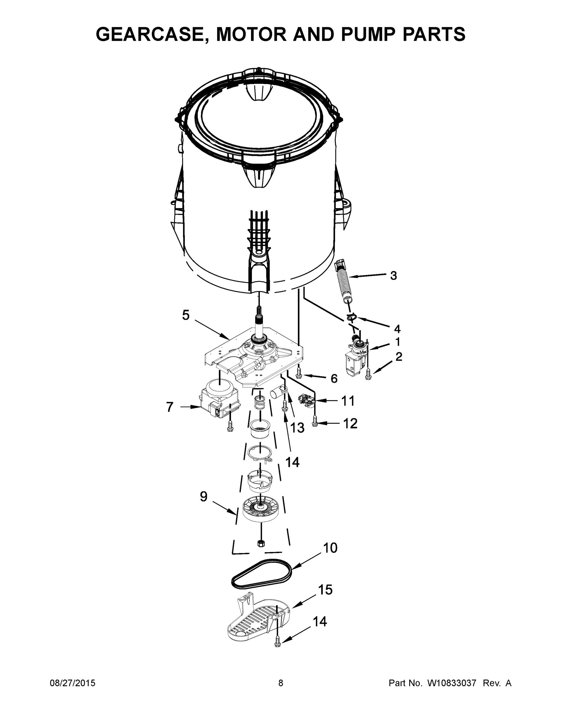 05 - GEARCASE, MOTOR AND PUMP PARTS