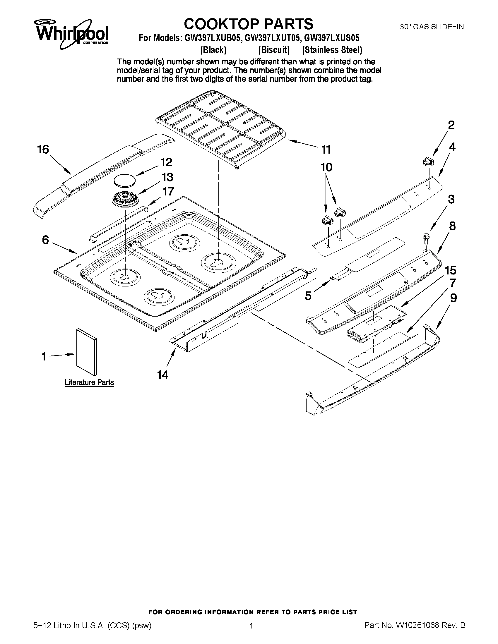01 - COOKTOP PARTS