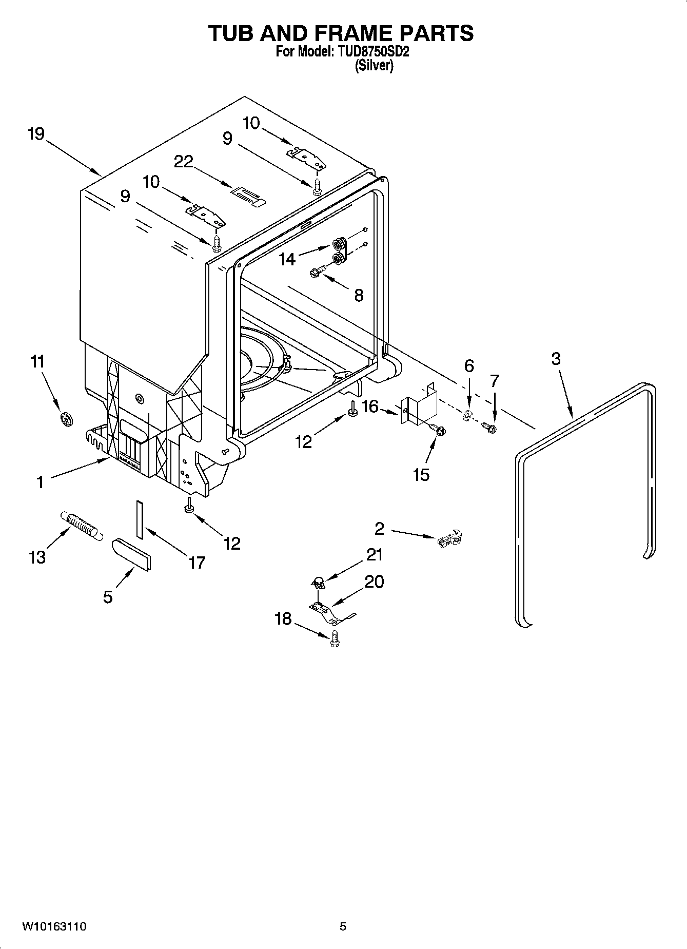05 - TUB AND FRAME PARTS