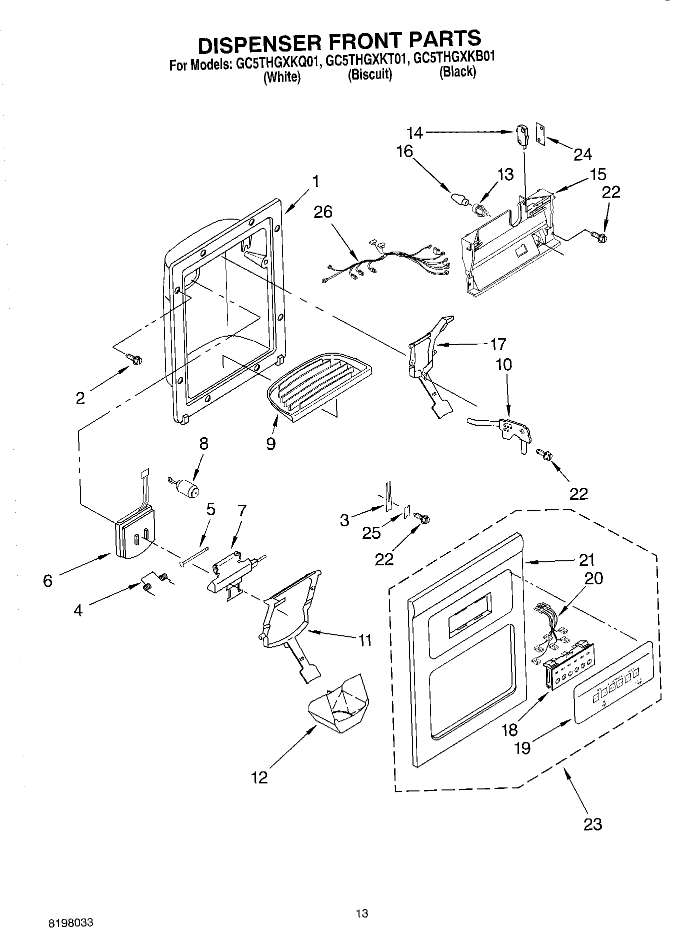08 - DISPENSER FRONT PARTS
