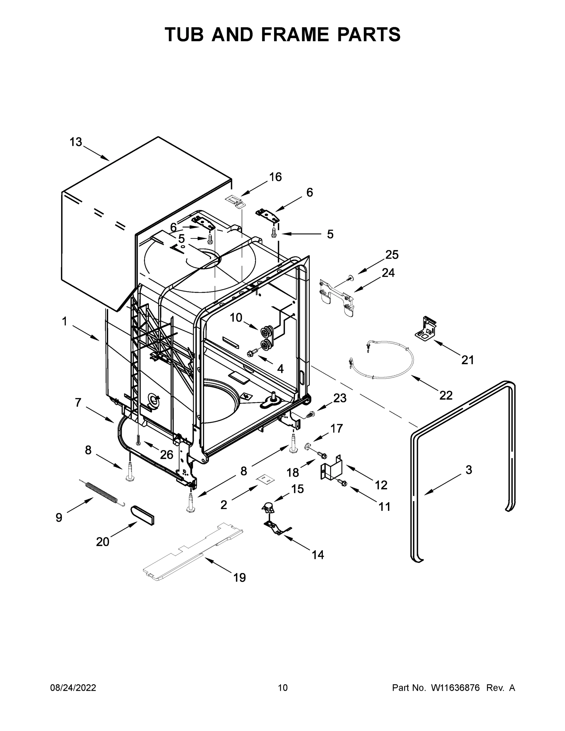 06 - TUB AND FRAME PARTS