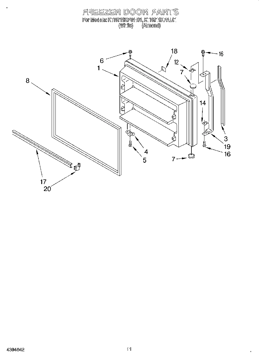 06 - FREEZER DOOR, LIT/OPTIONAL