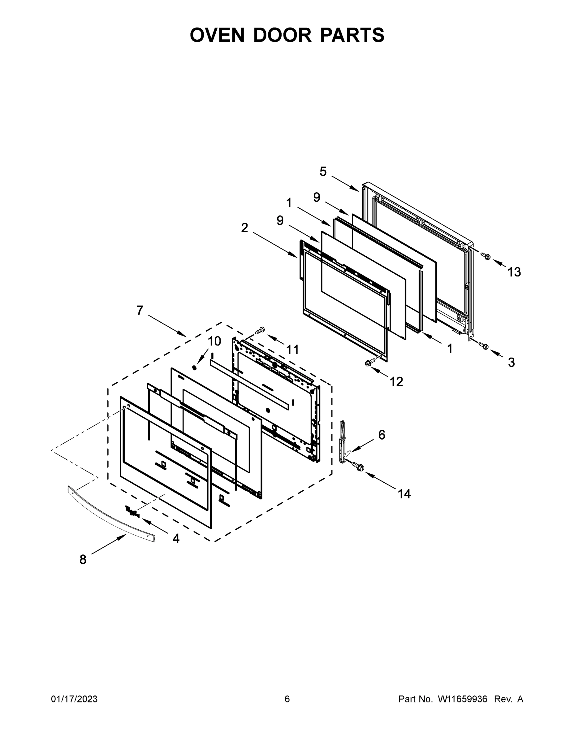 04 - OVEN DOOR PARTS