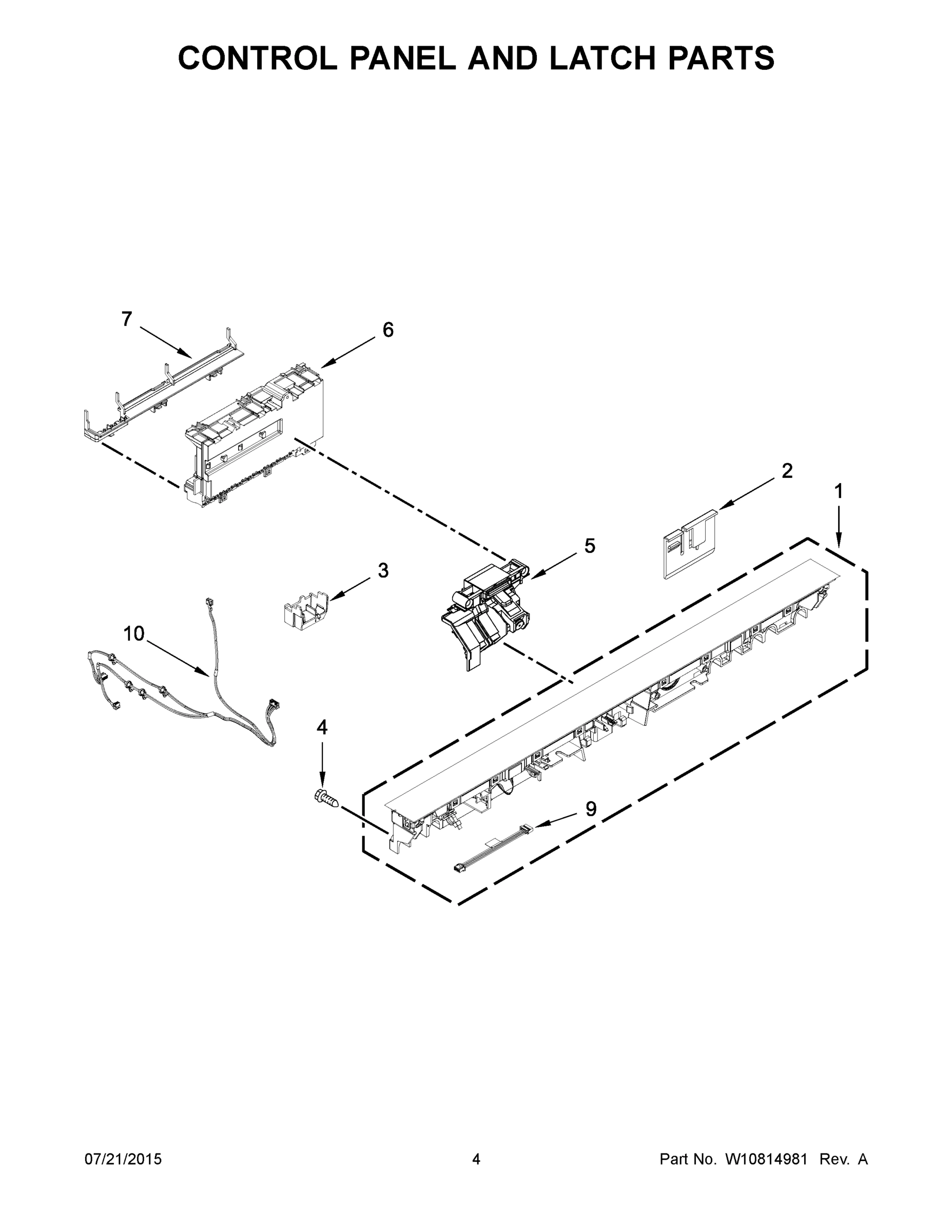03 - CONTROL PANEL AND LATCH PARTS