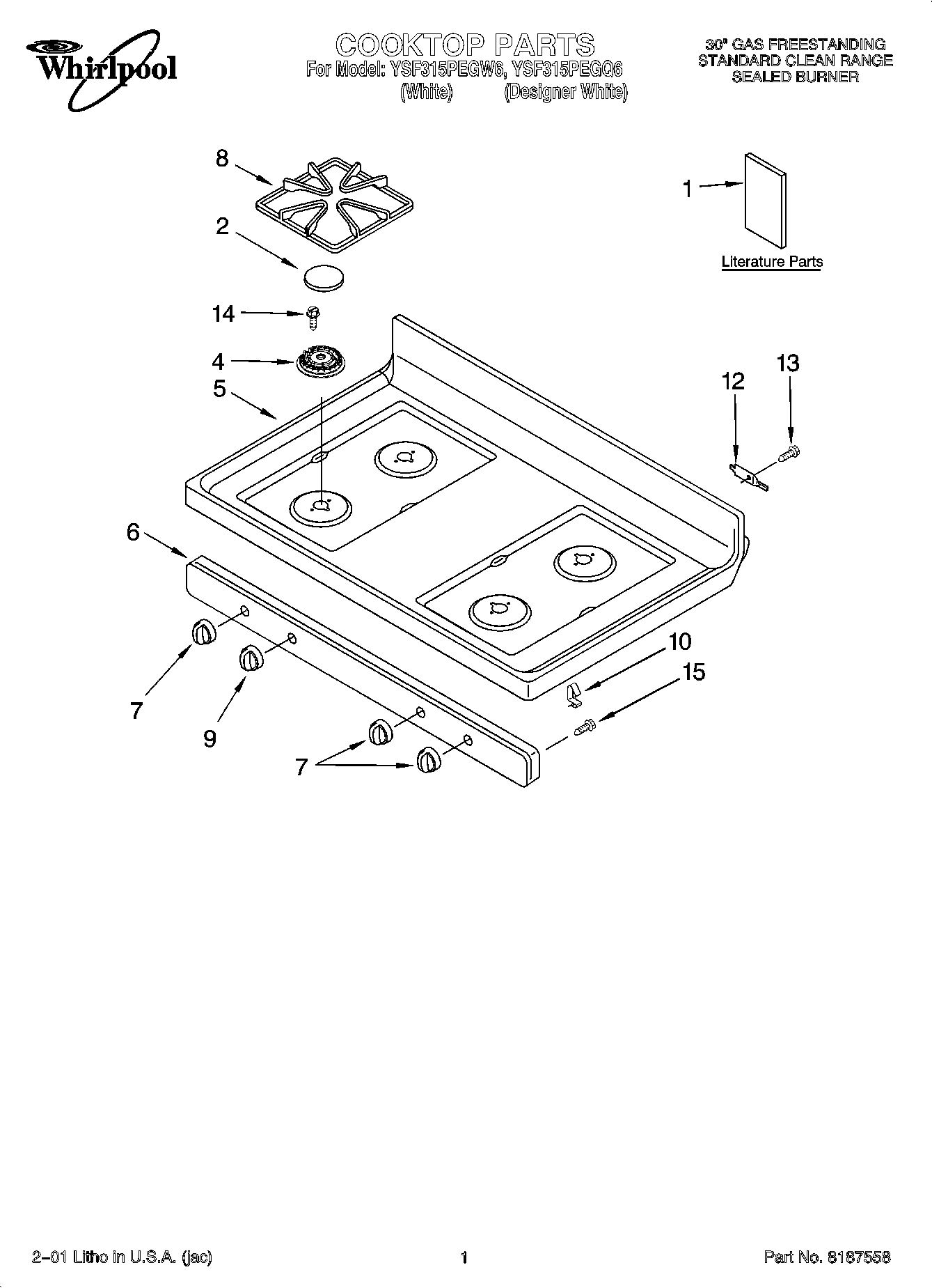 01 - COOKTOP PARTS