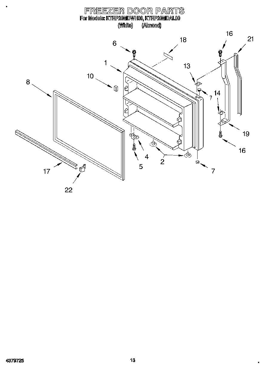 07 - FREEZER DOOR, LIT/OPTIONAL