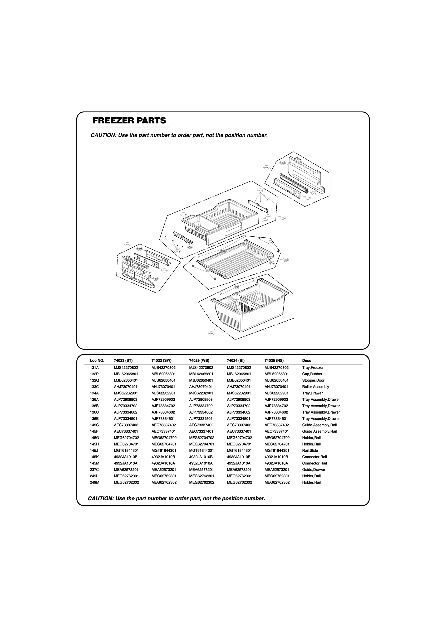 FREEZER PARTS