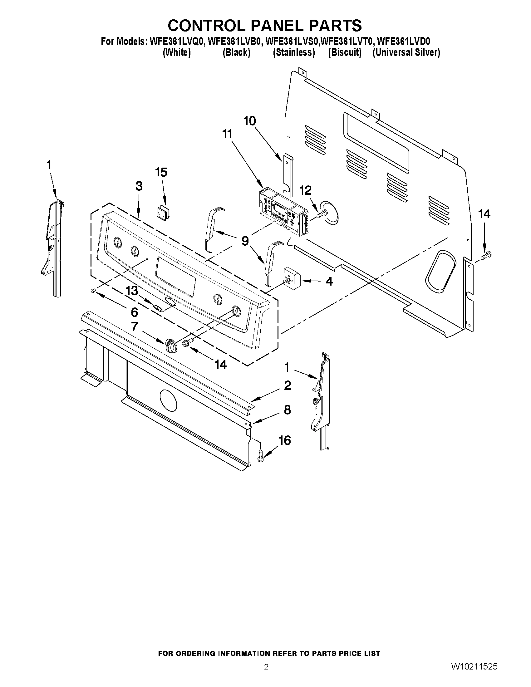 02 - CONTROL PANEL PARTS