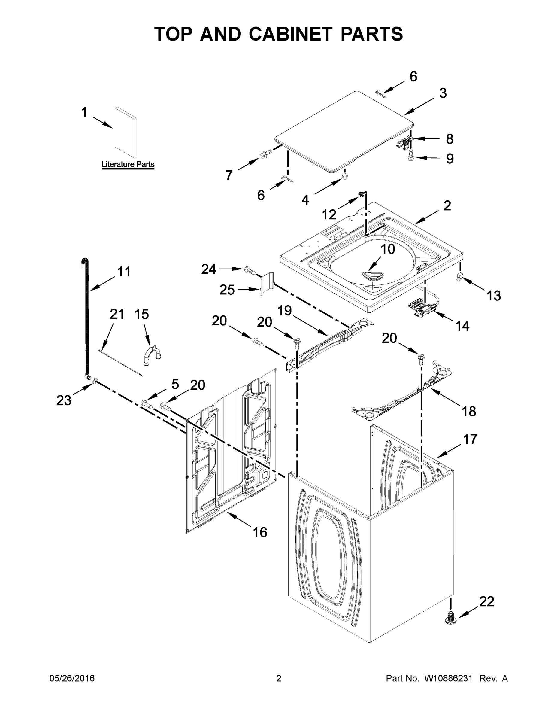 02 - TOP AND CABINET PARTS