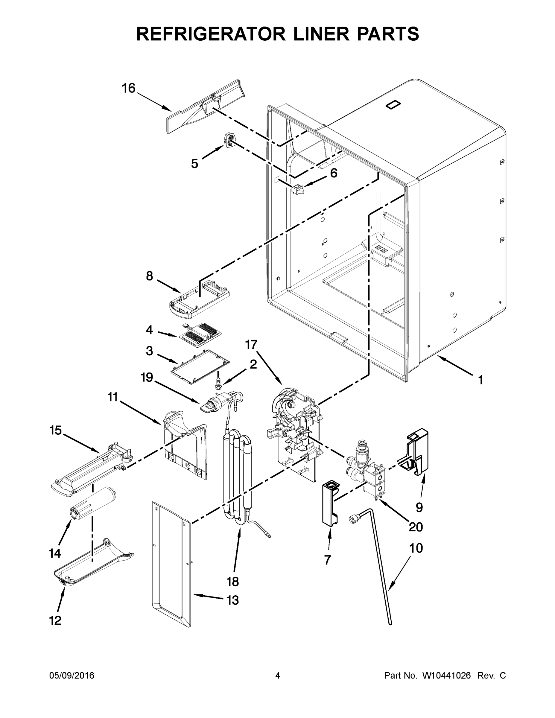 03 - REFRIGERATOR LINER PARTS