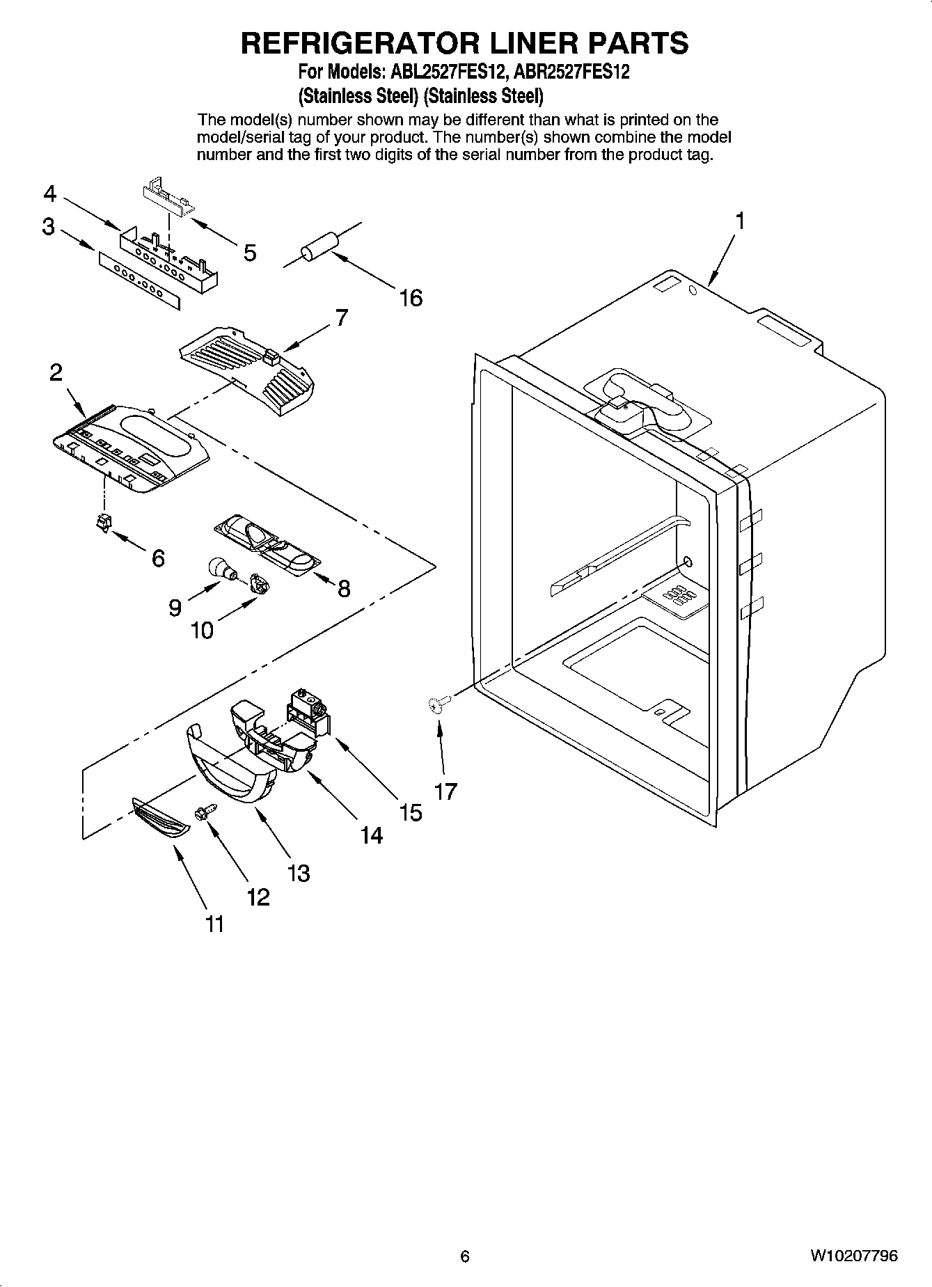04 - REFRIGERATOR LINER PARTS