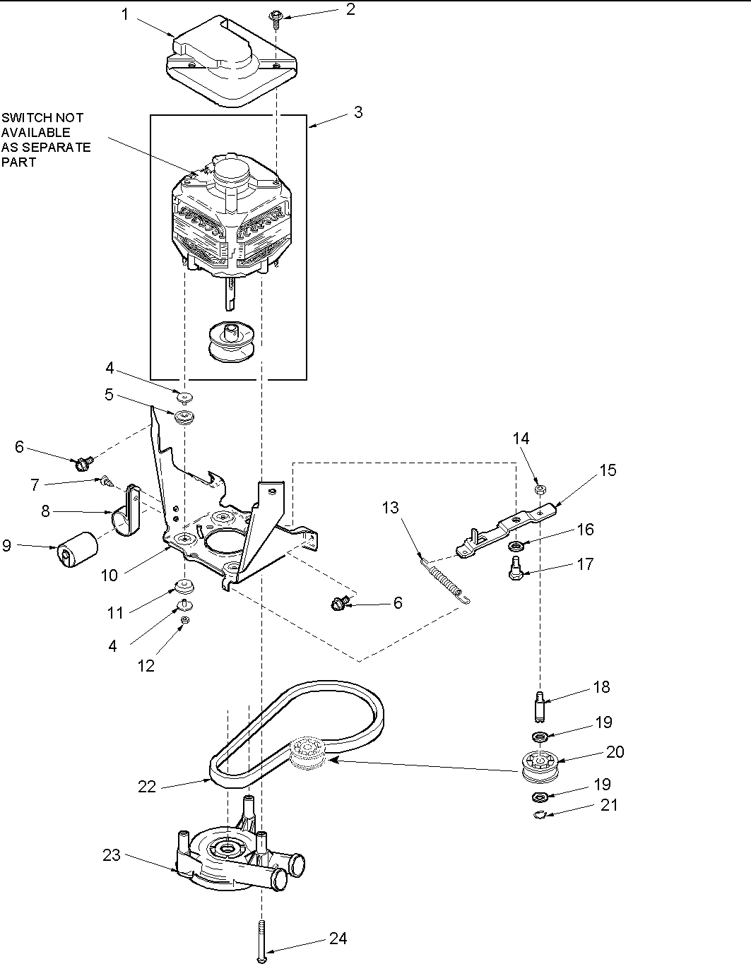 07 - Motor, Belt, Pump, and Idler Assy