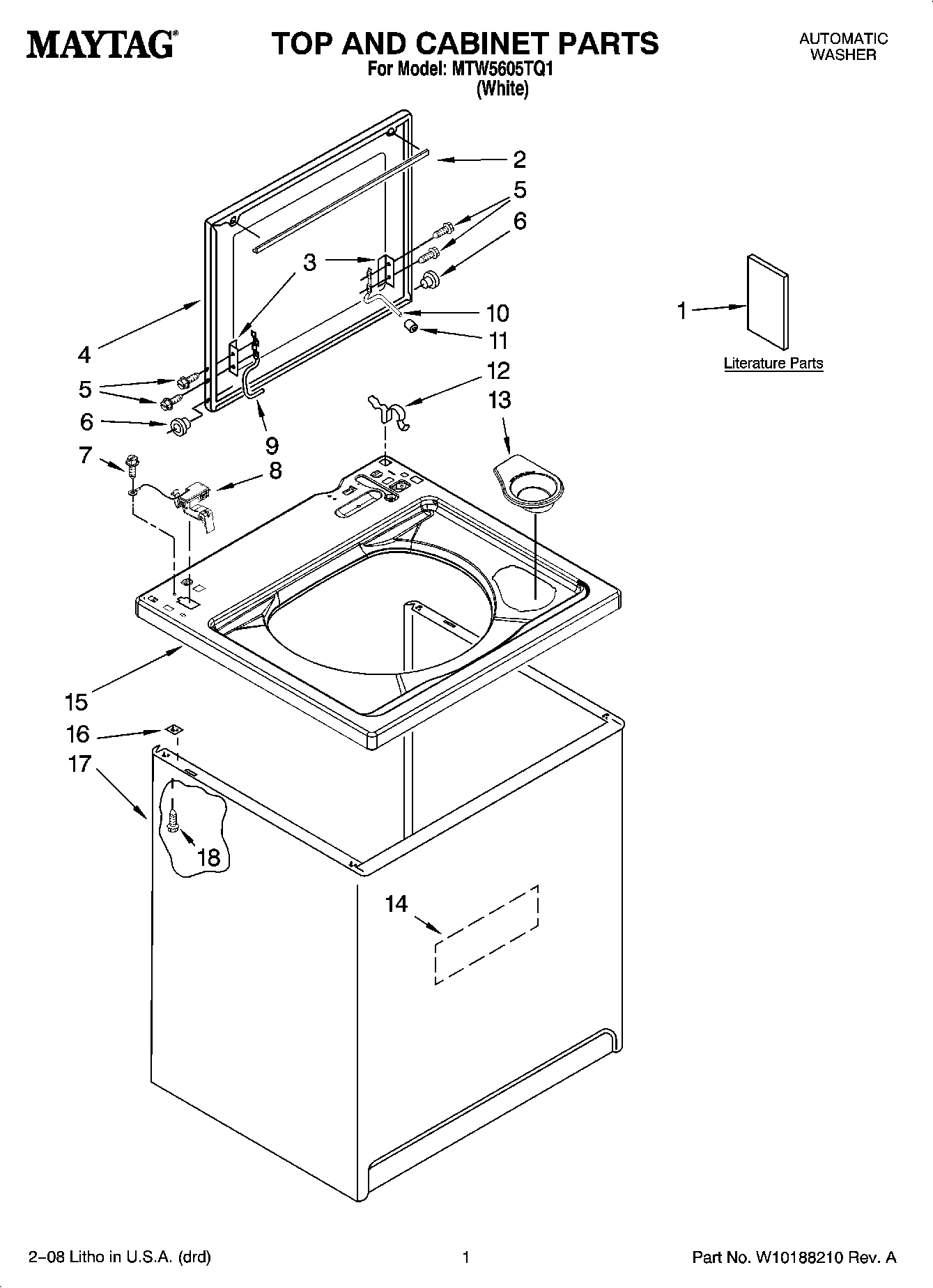 01 - TOP AND CABINET PARTS