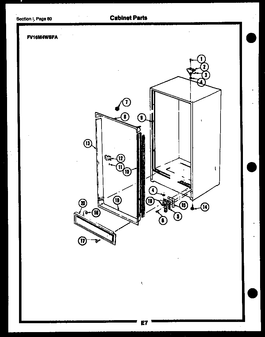 20 - CABINET PARTS