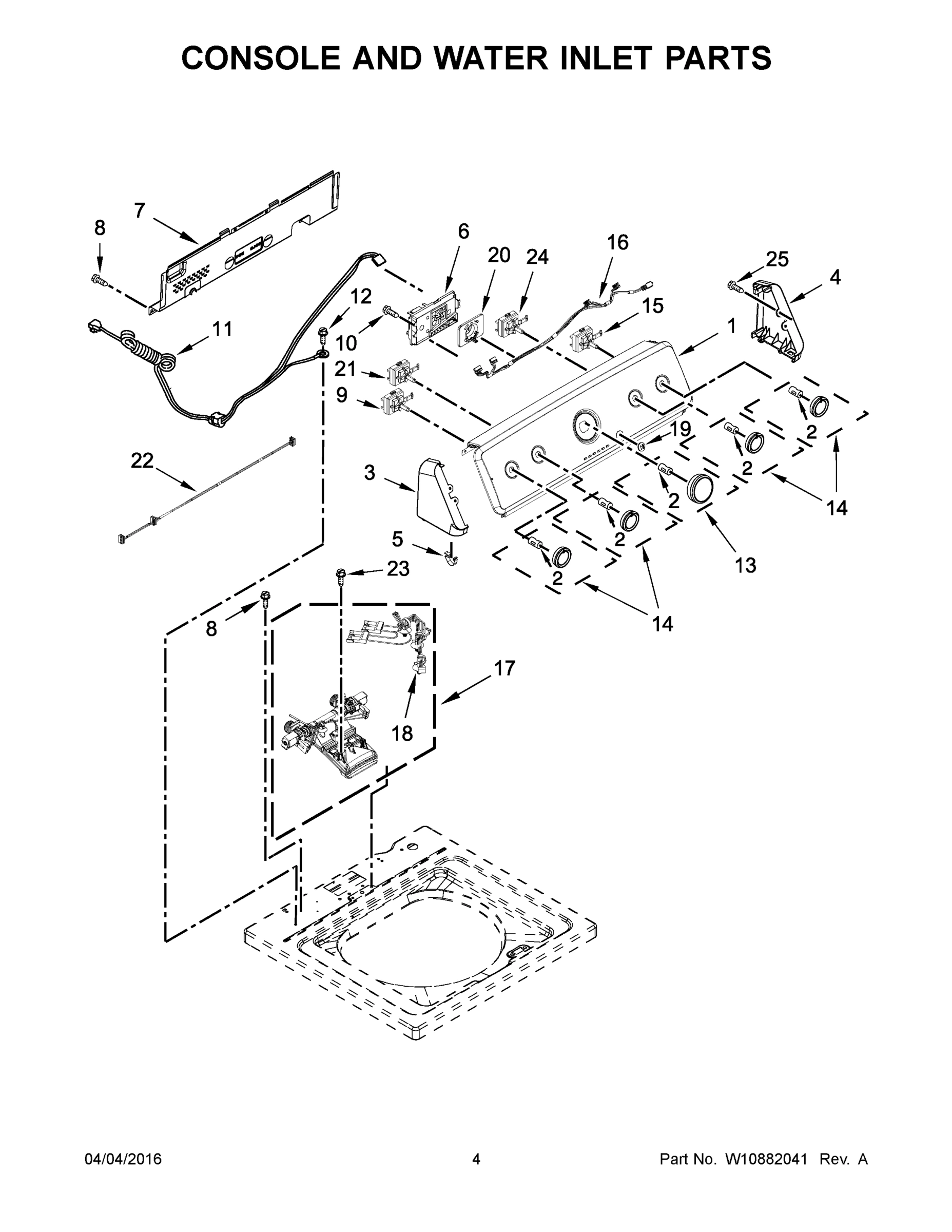 03 - CONSOLE AND WATER INLET PARTS