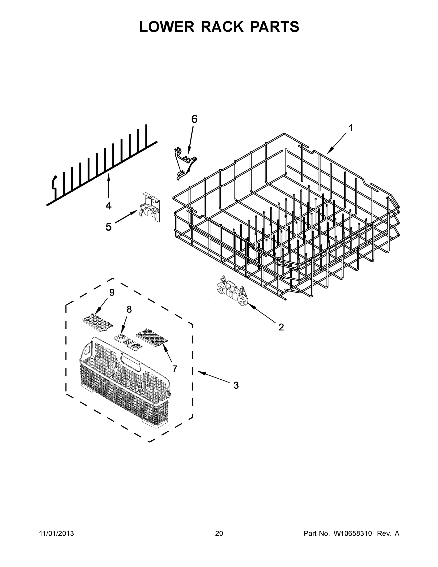11 - LOWER RACK PARTS