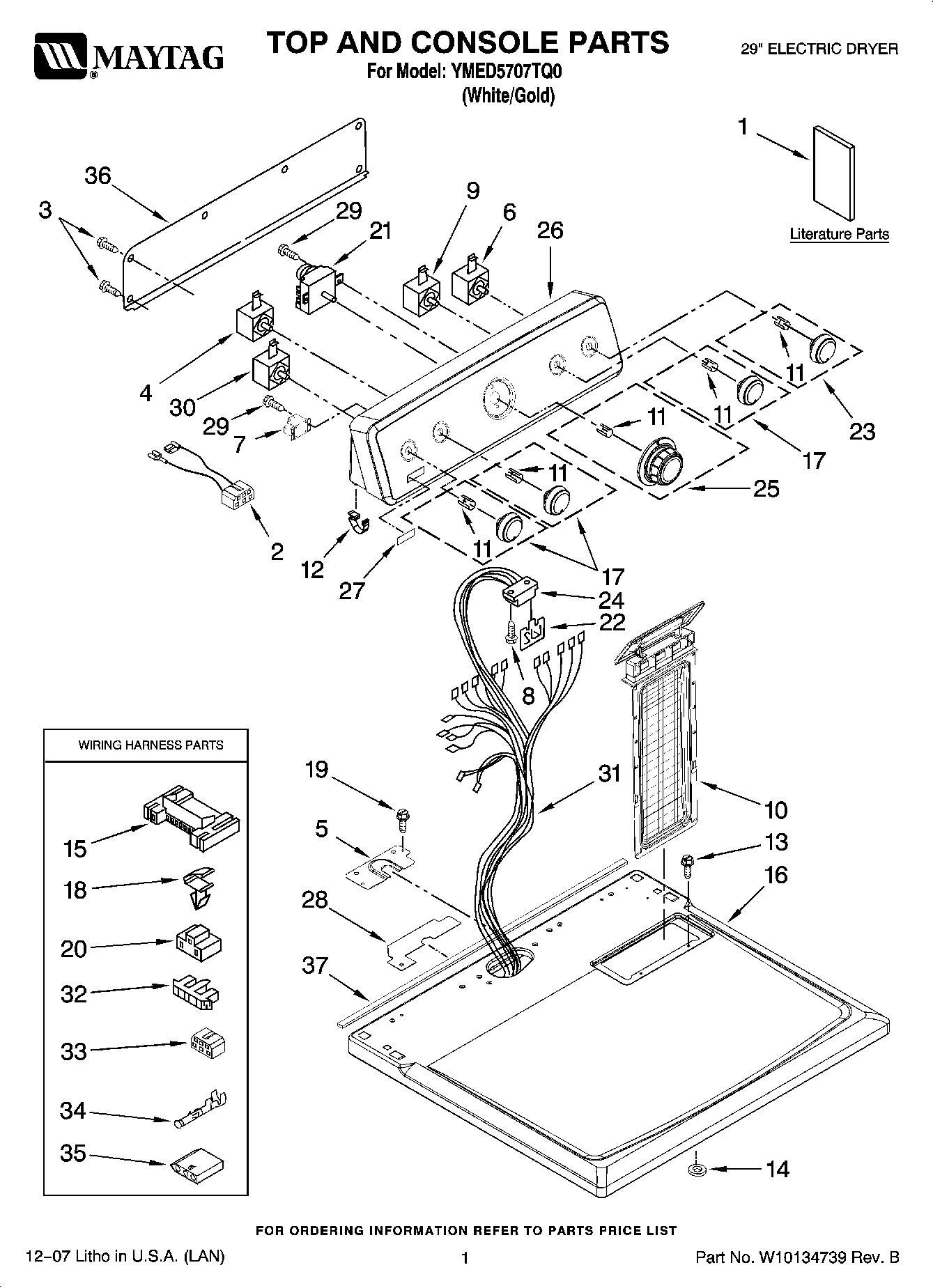01 - TOP AND CONSOLE PARTS