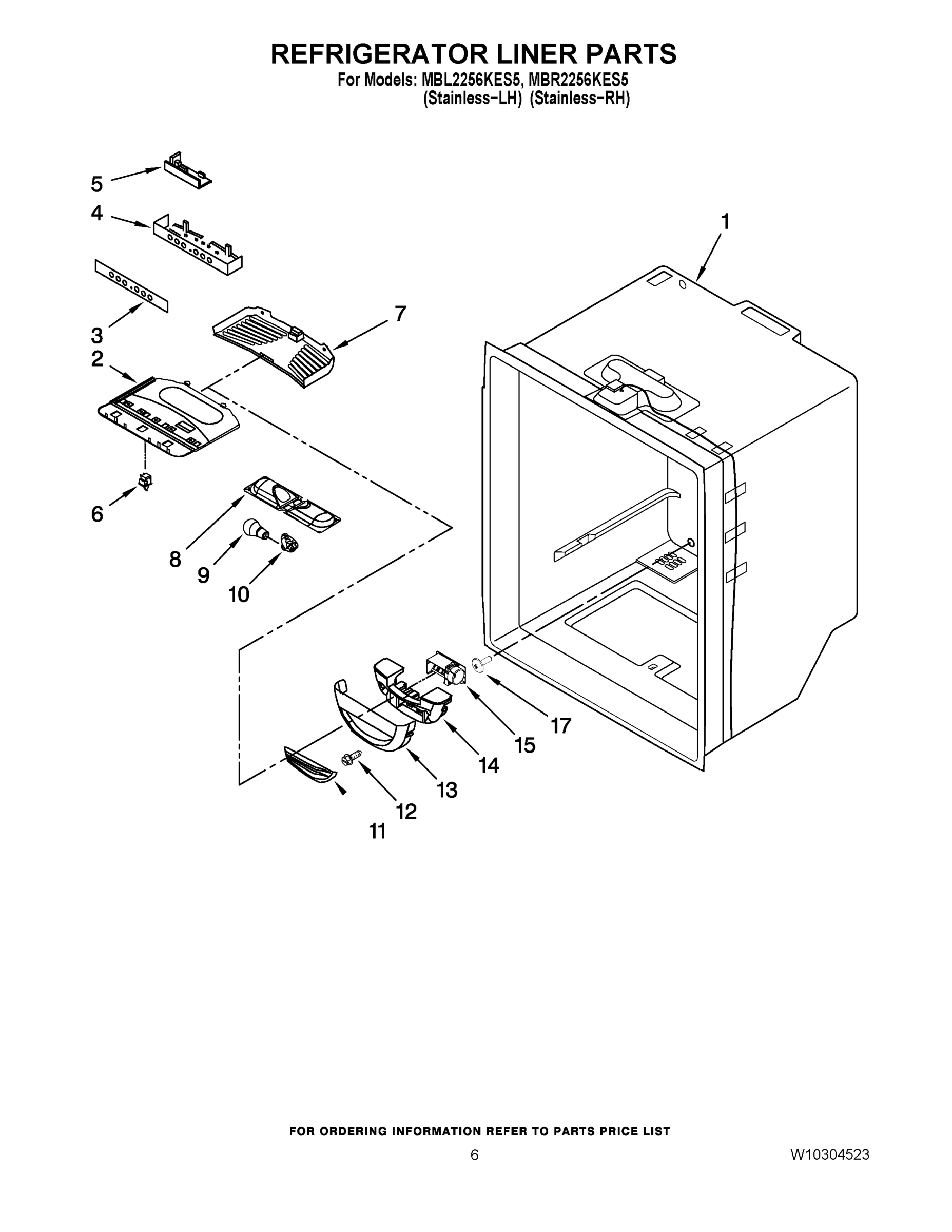 05 - REFRIGERATOR LINER PARTS