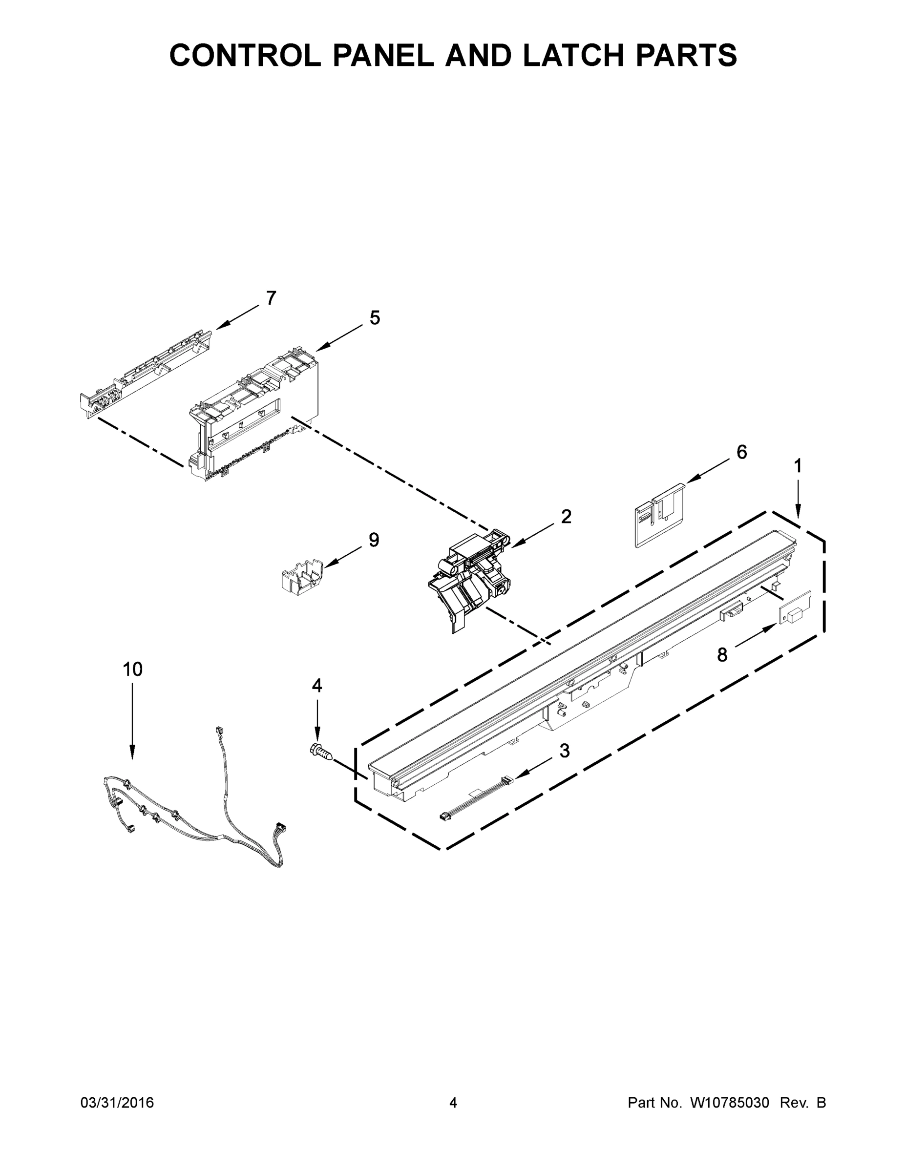 03 - CONTROL PANEL AND LATCH PARTS