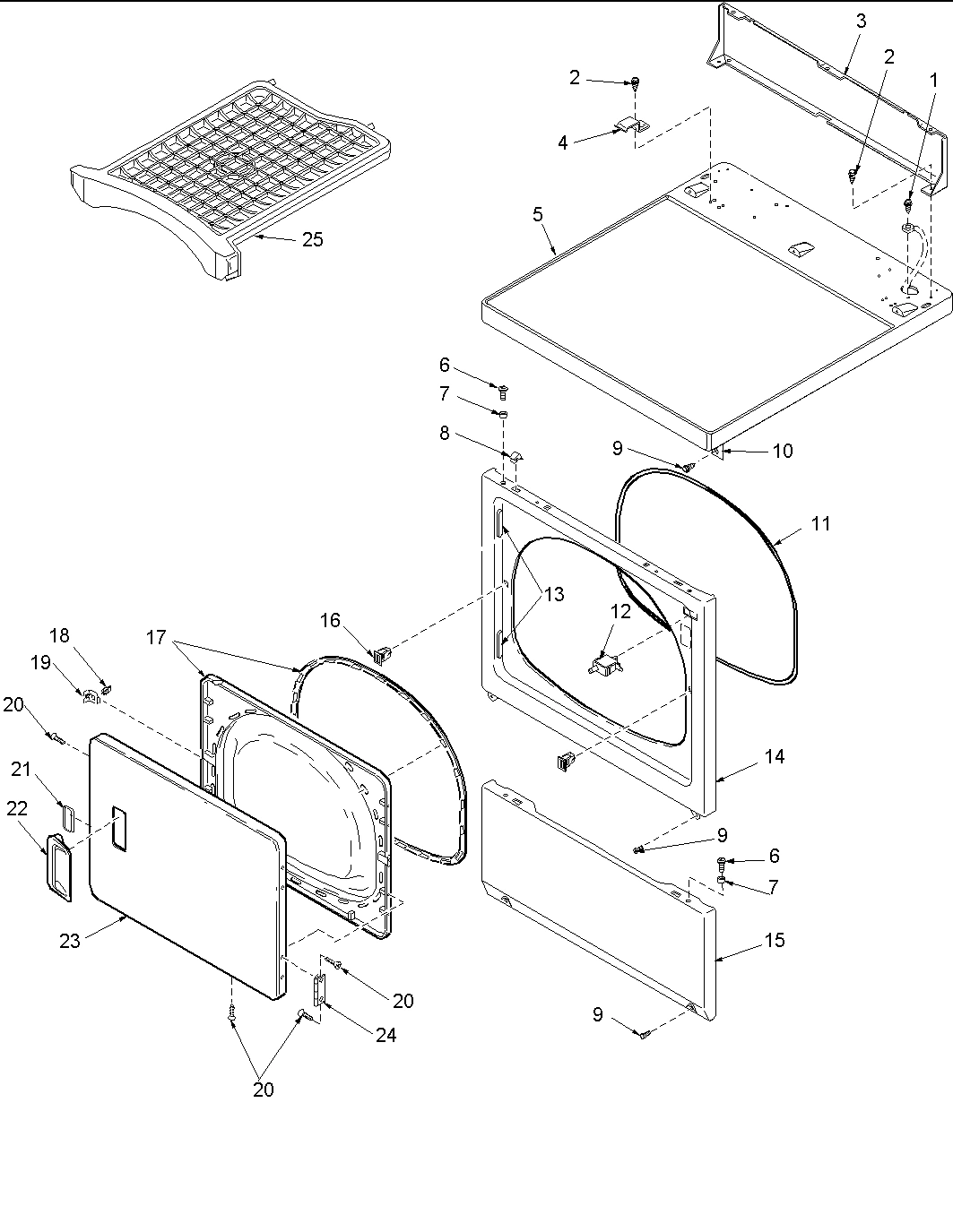 03 - DOOR AND FRONT, ACCESS, AND TOP PANEL