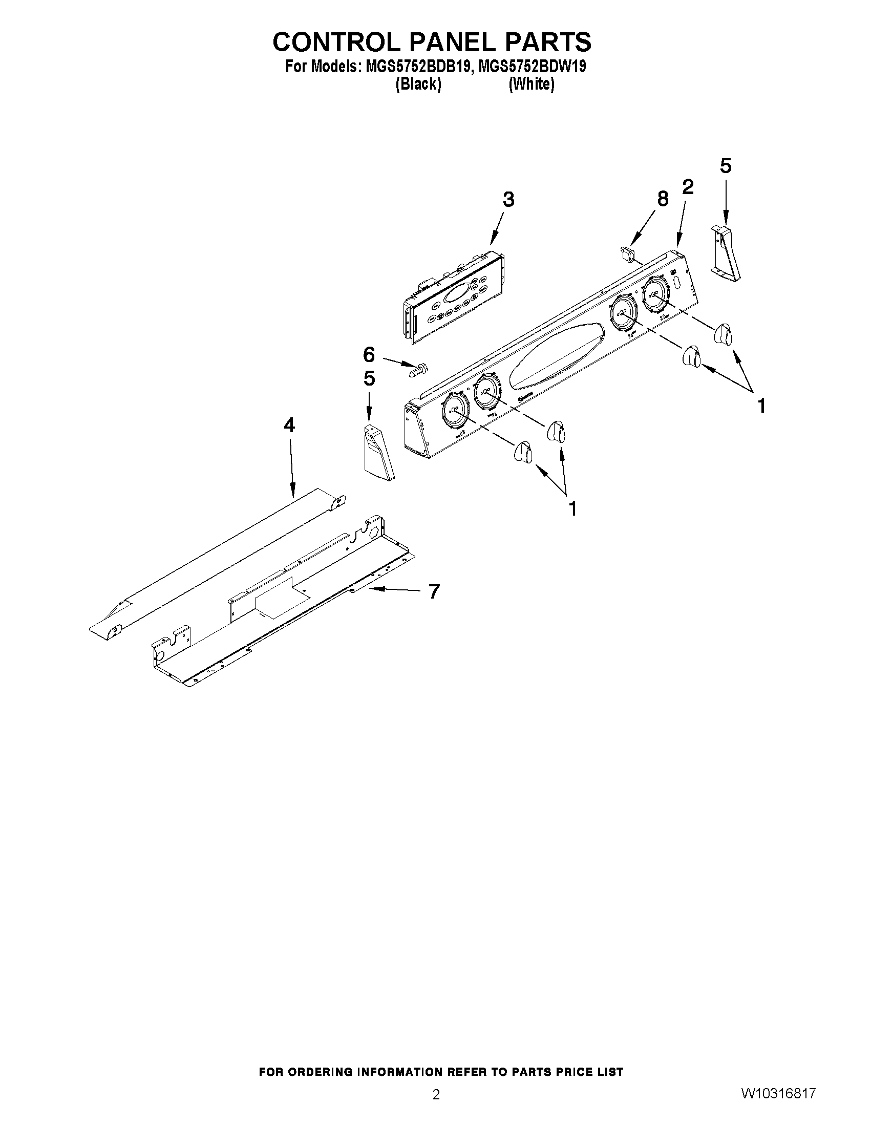 02 - CONTROL PANEL PARTS