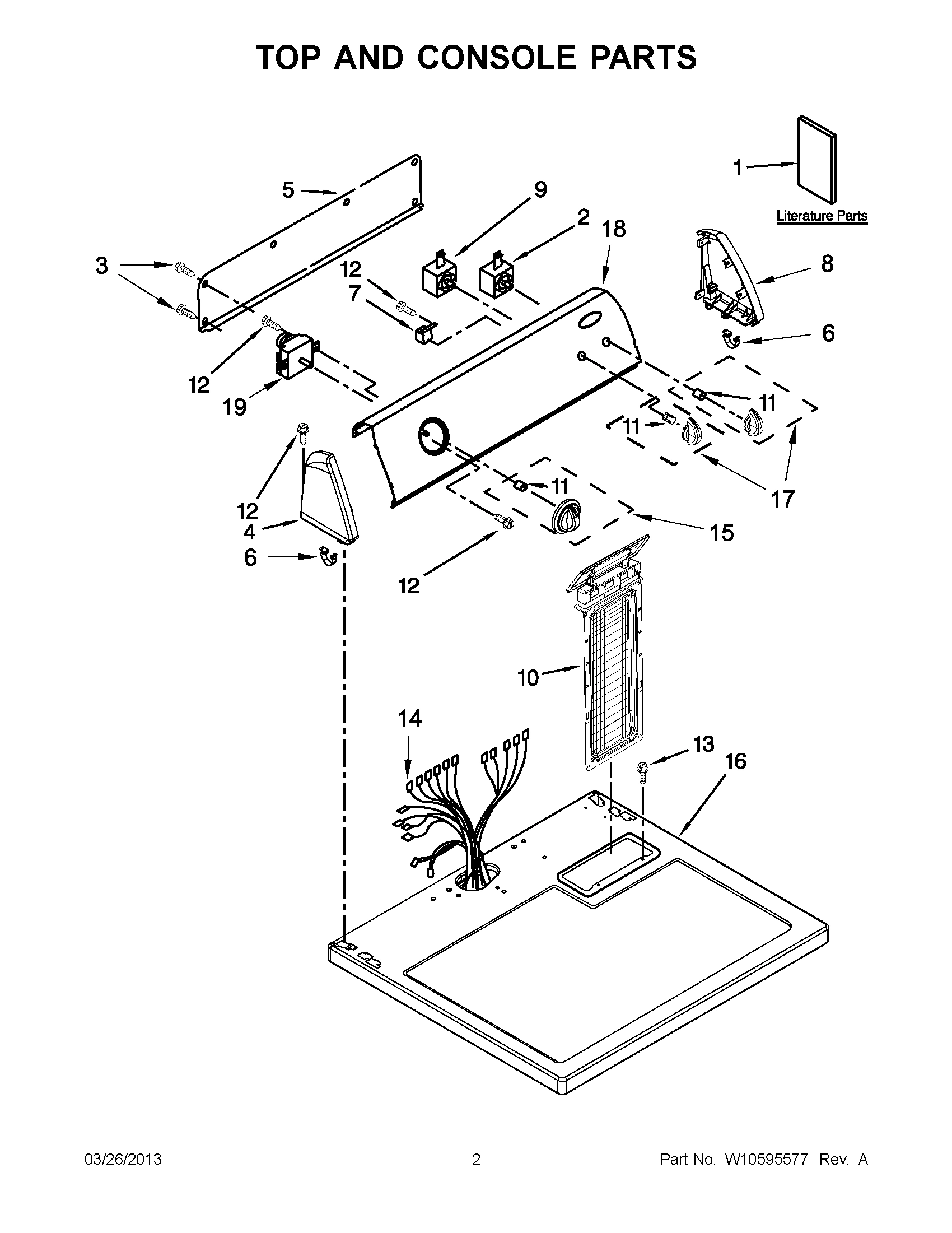 01 - TOP AND CONSOLE PARTS