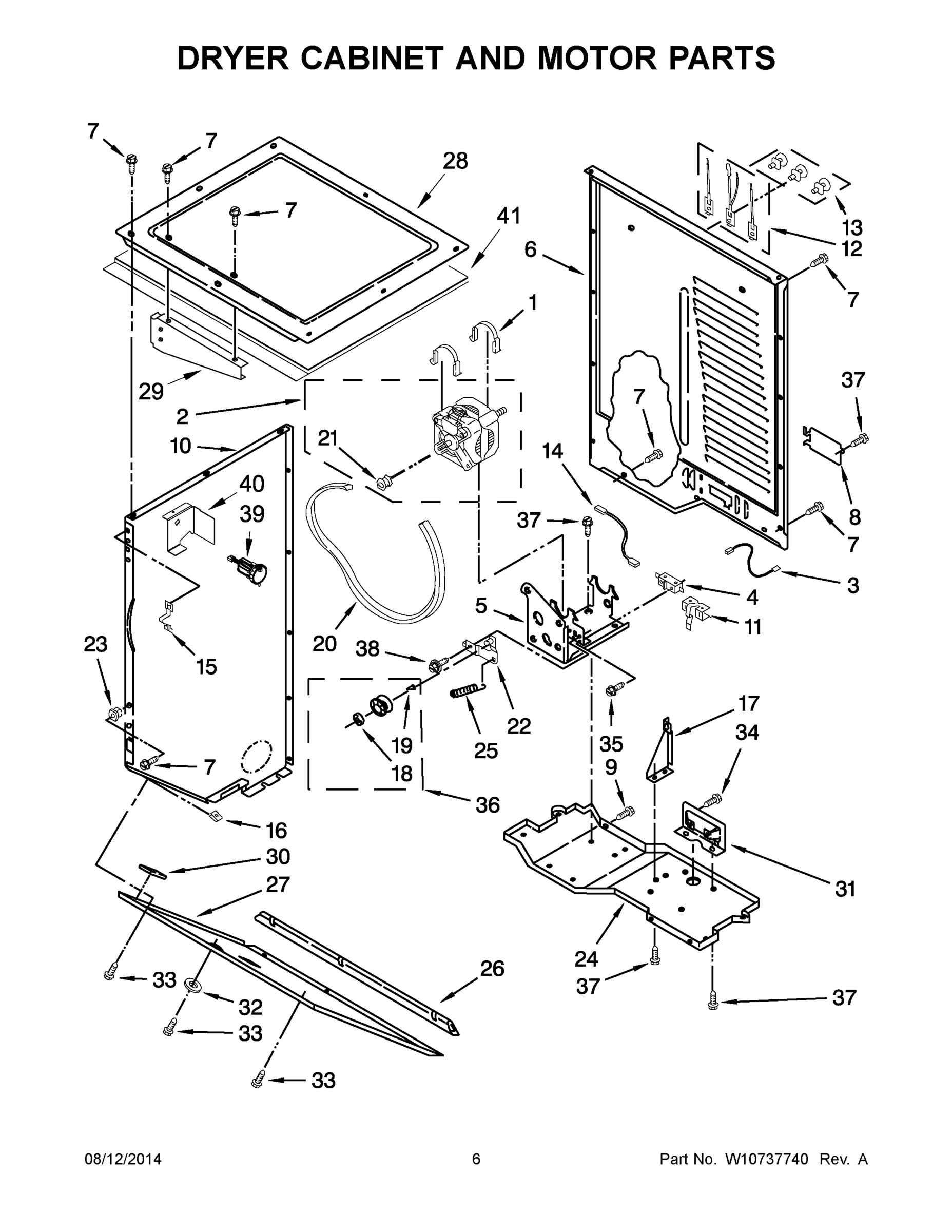 04 - DRYER CABINET AND MOTOR PARTS