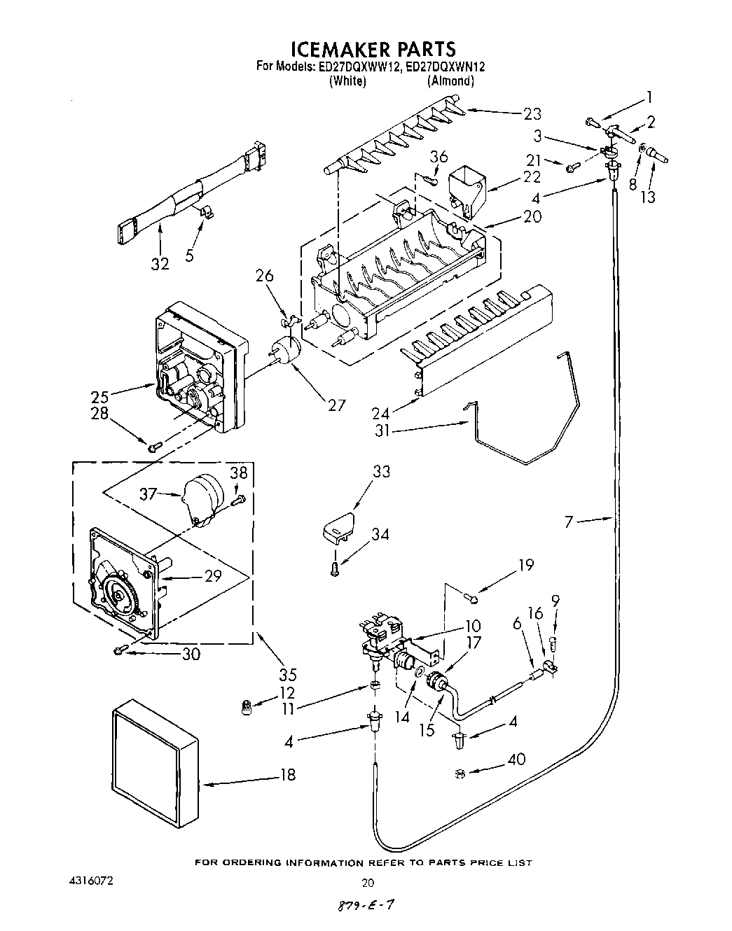 13 - ICE MAKER , NOT ILLUSTRATED