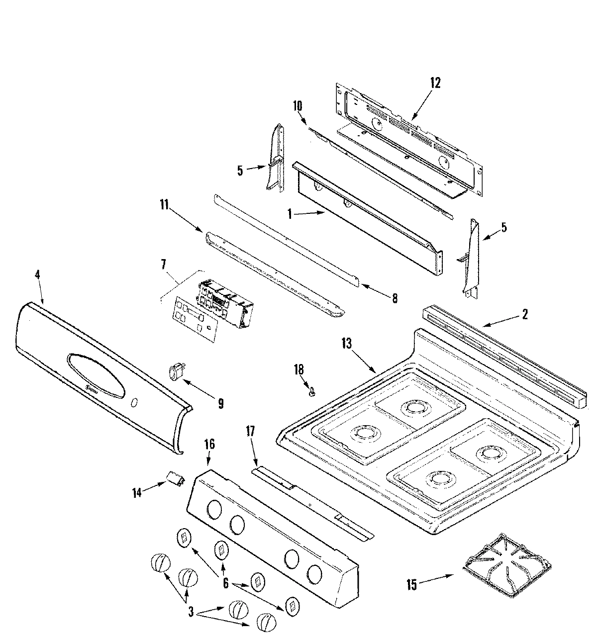 02 - CONTROL PANEL/TOP ASSEMBLY