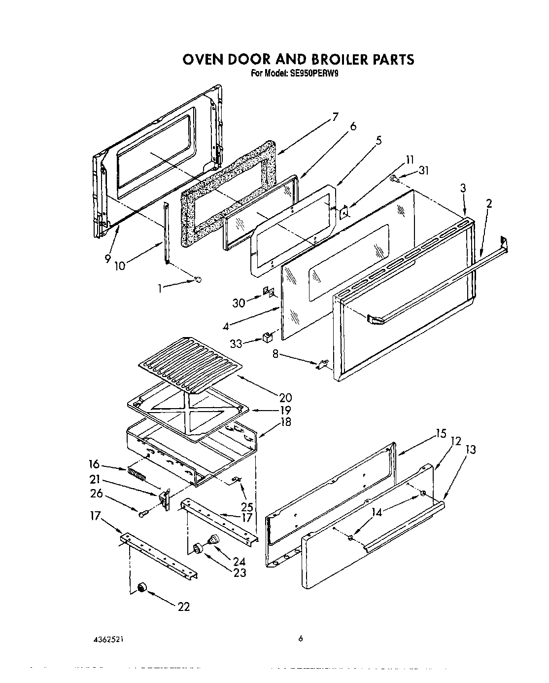 05 - OVEN DOOR AND BROILER
