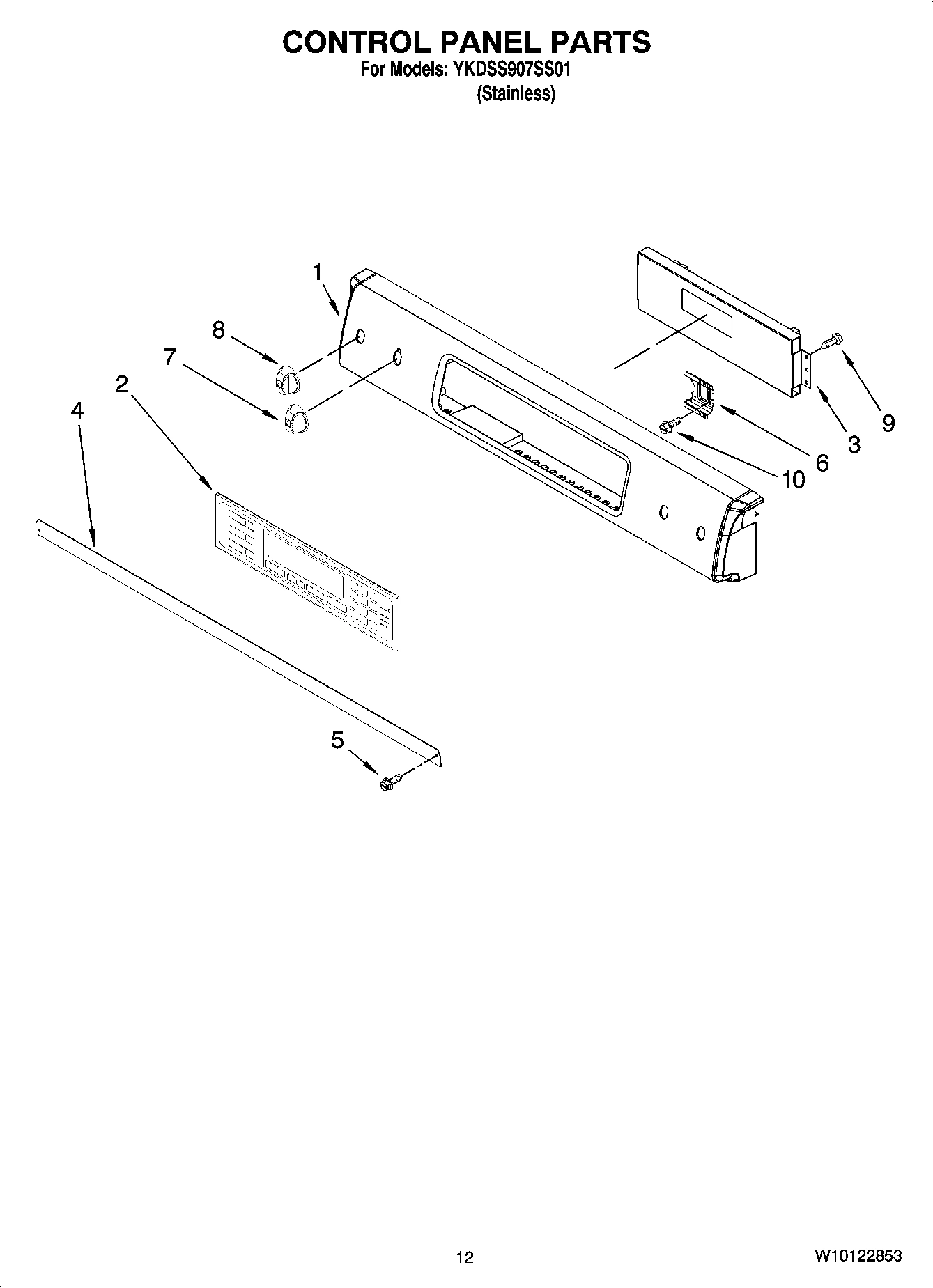09 - CONTROL PANEL PARTS, OPTIONAL PARTS (NOT INCLUDED)
