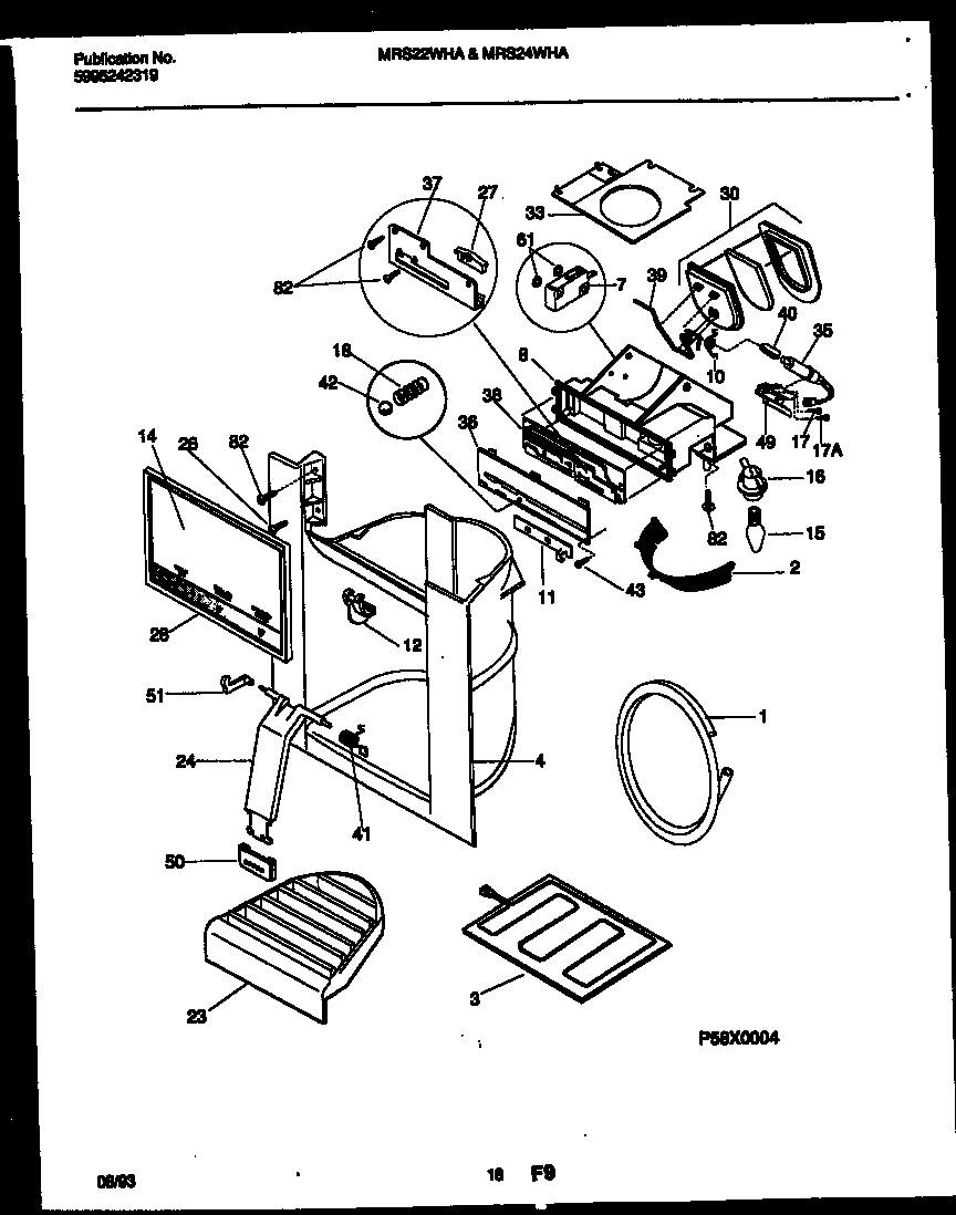10 - ICE DOOR, DISPENSER AND WATER TANKS