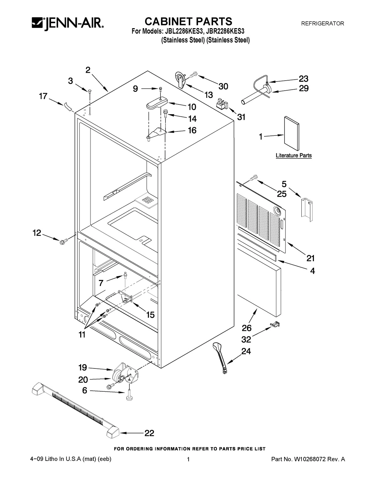 01 - CABINET PARTS