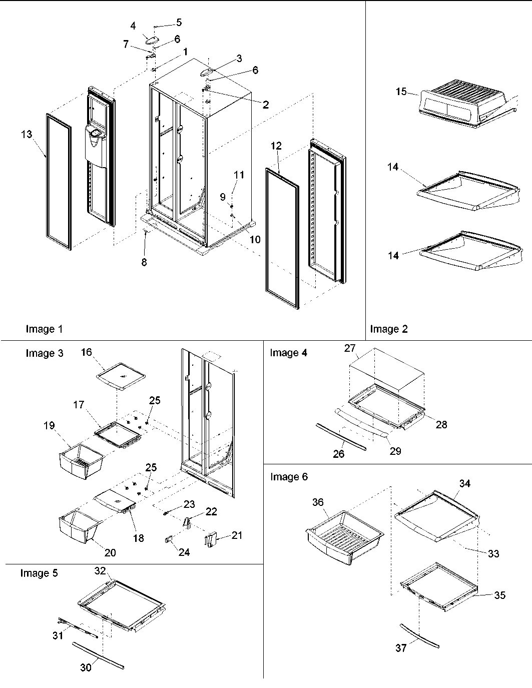 10 - HINGES, & REFRIGERATOR SHELVING