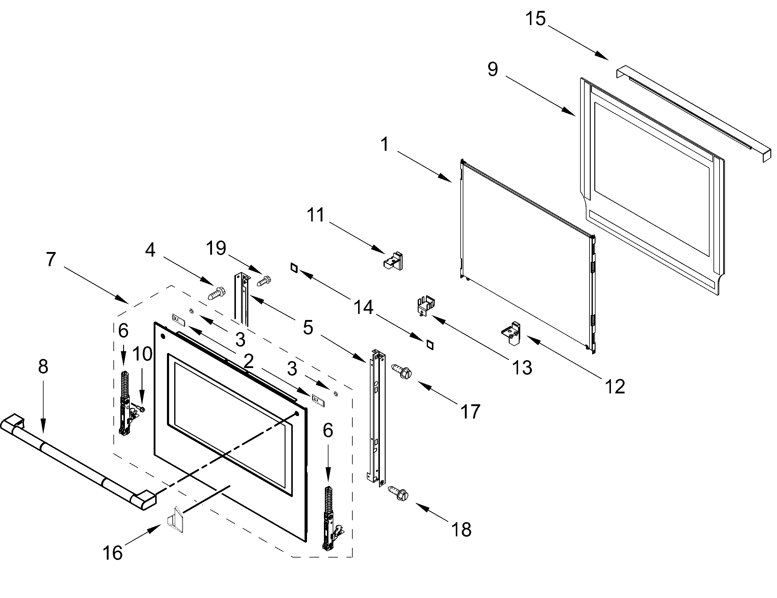 OVEN DOOR PARTS