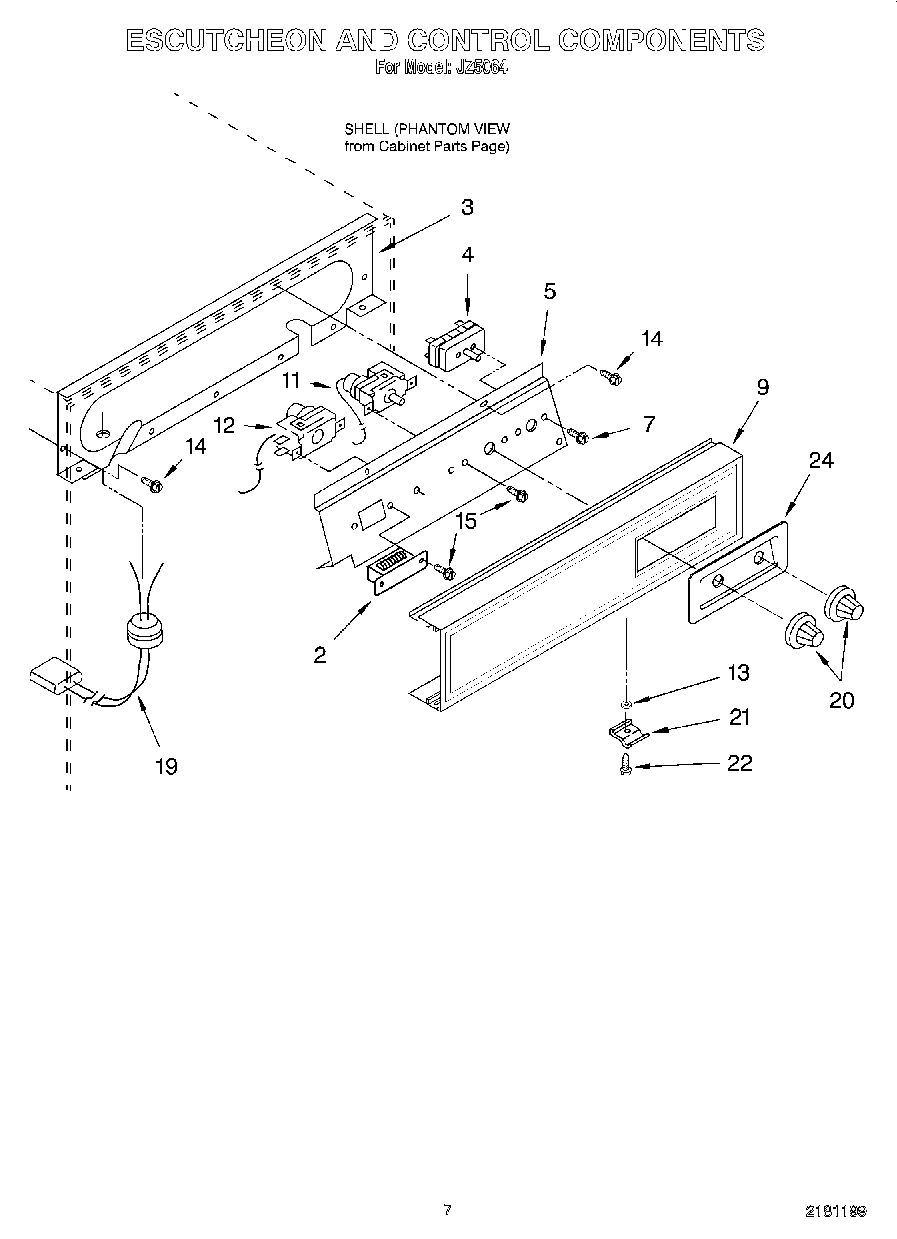 05 - ESCUTCHEON AND CONTROL COMPONENTS