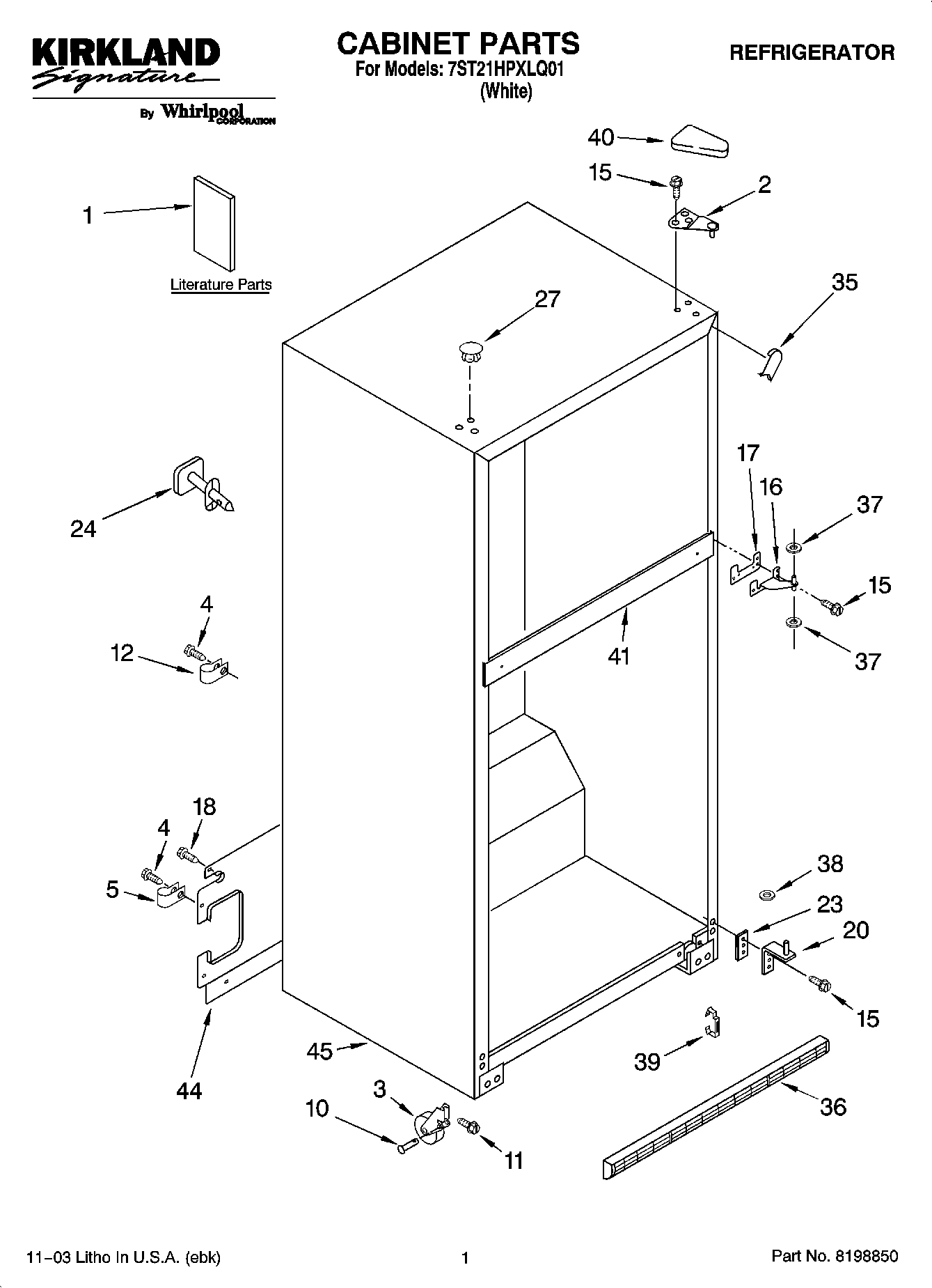 01 - CABINET PARTS