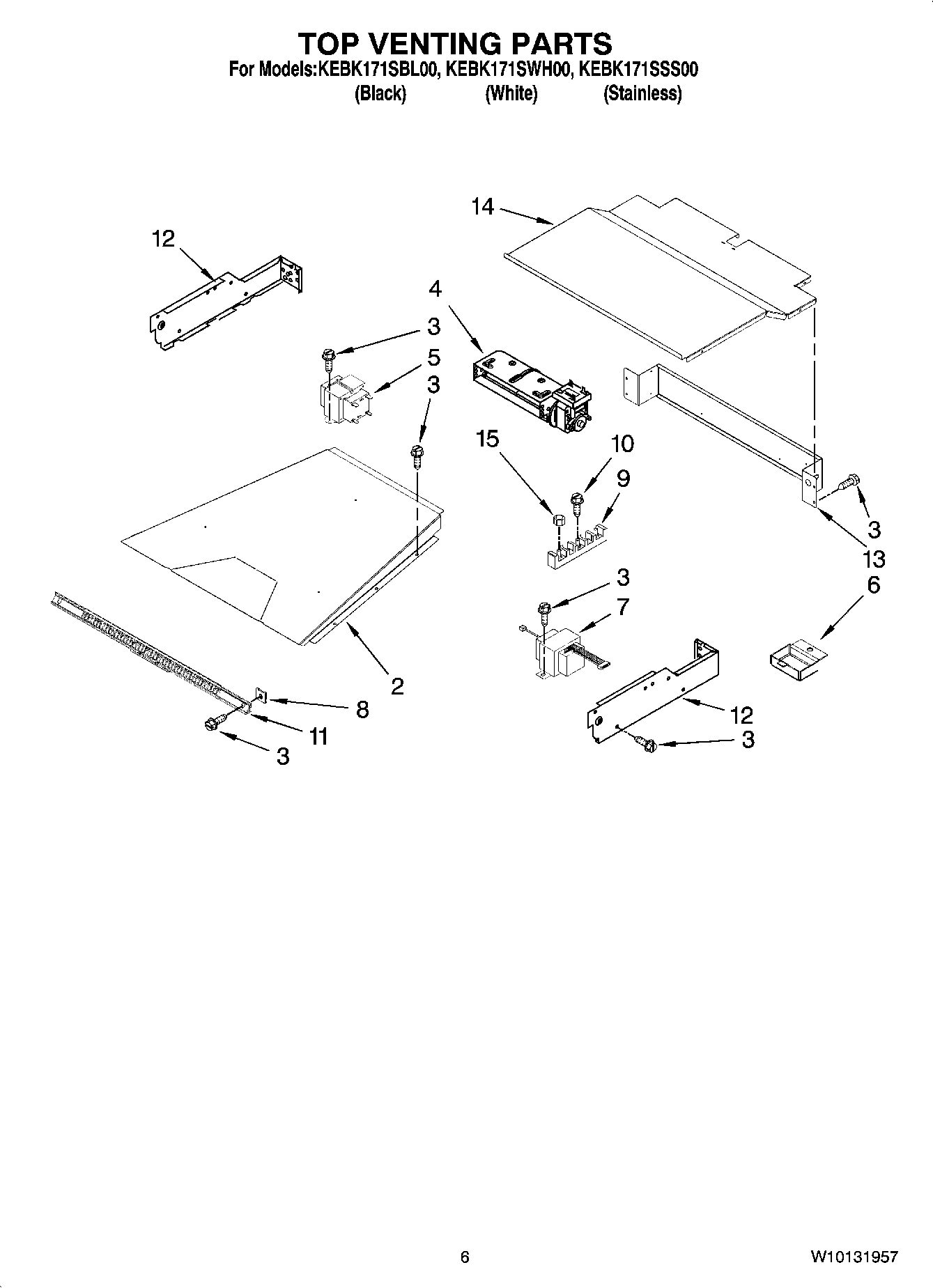 05 - TOP VENTING PARTS, OPTIONAL PARTS (NOT INCLUDED)