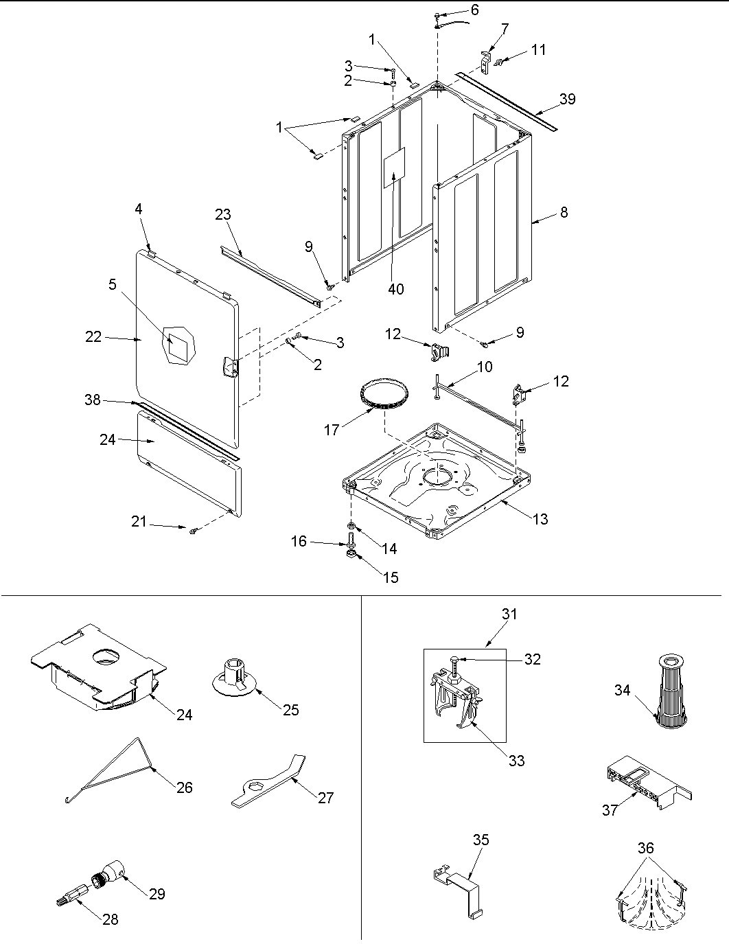 05 - FRONT, BASE AND CABINET & SPECIAL TOOLS