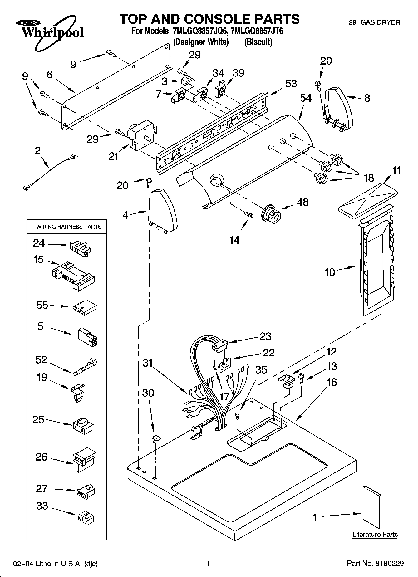 01 - TOP AND CONSOLE PARTS