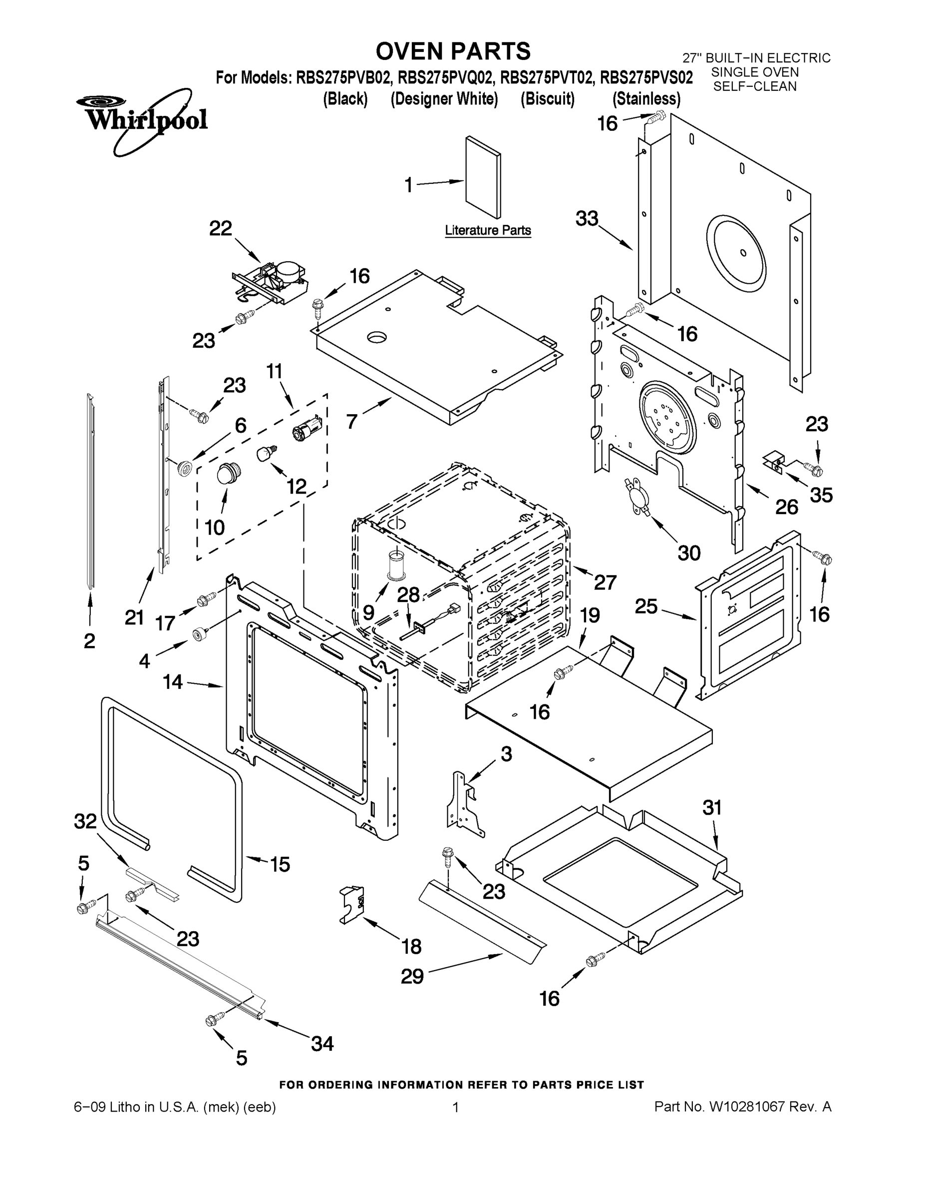 01 - OVEN PARTS