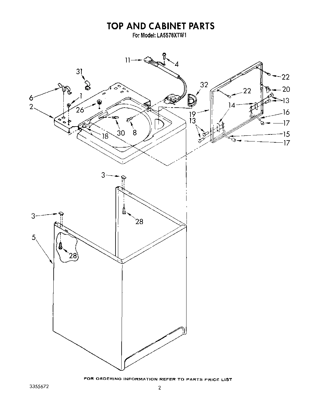 02 - TOP AND CABINET, LIT/OPTIONAL