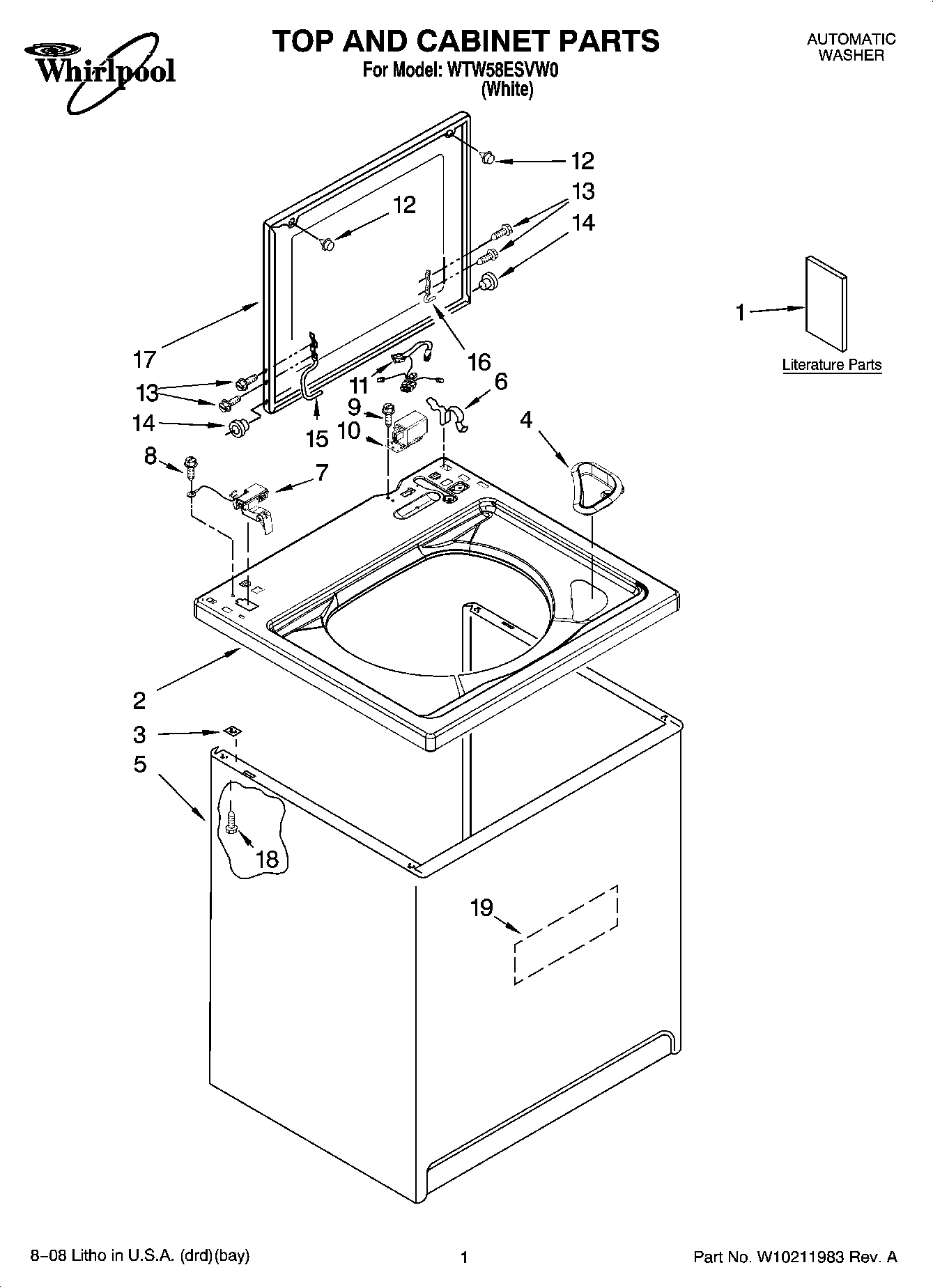 01 - TOP AND CABINET PARTS
