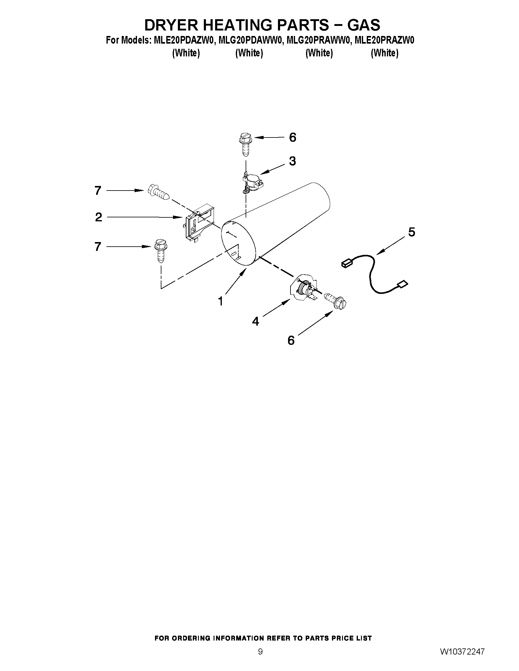 05 - DRYER HEATING PARTS - GAS