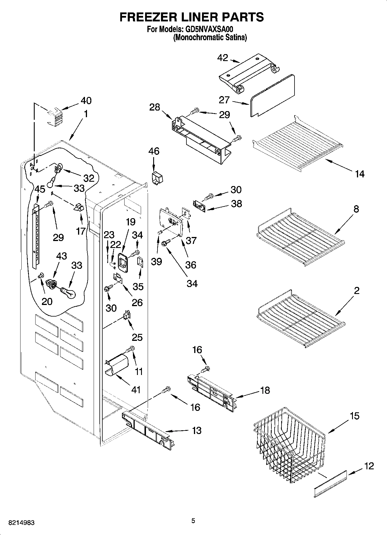 04 - FREEZER LINER PARTS