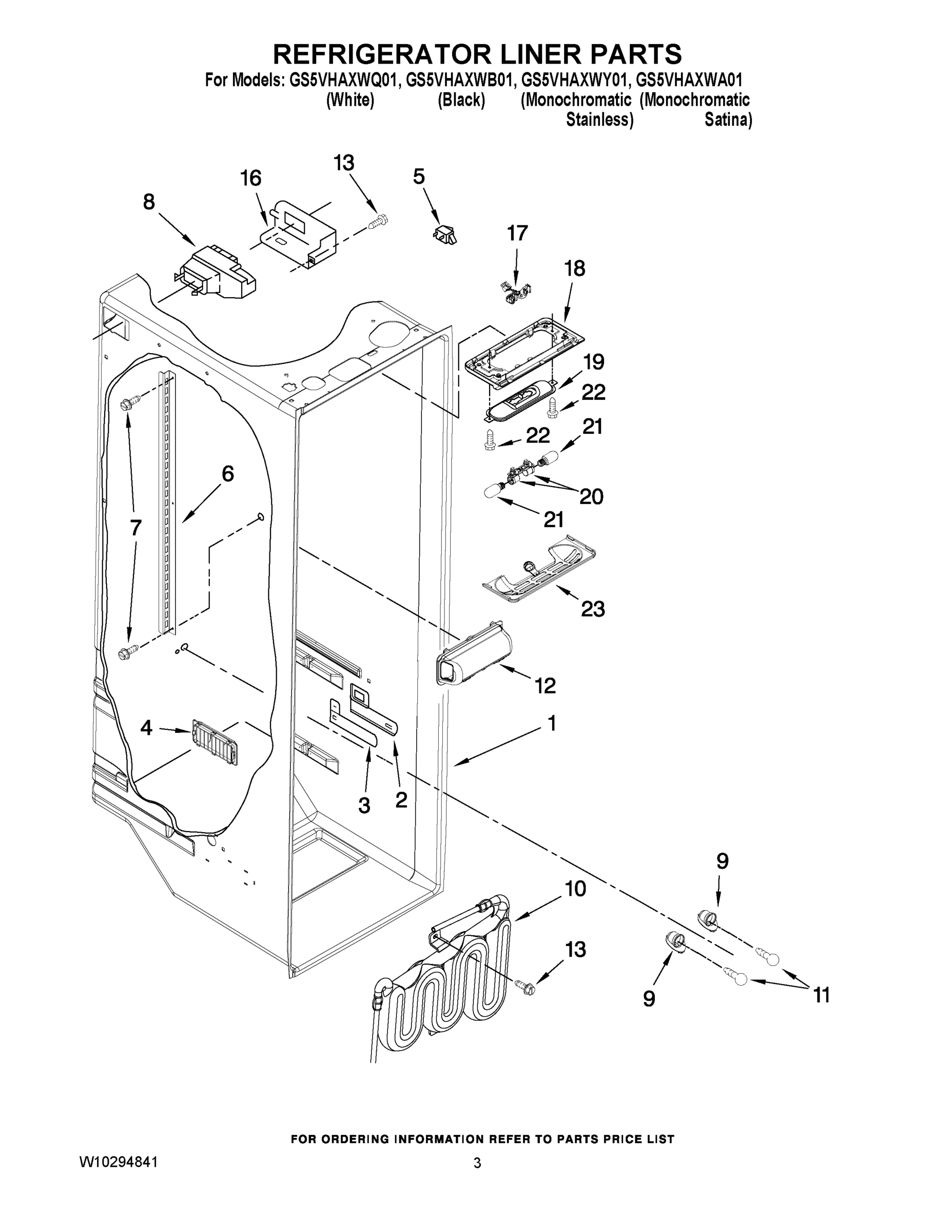 02 - REFRIGERATOR LINER PARTS