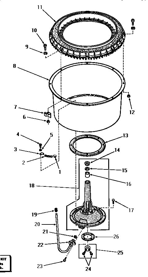 06 - AGITATOR POST AND SPIN TUB