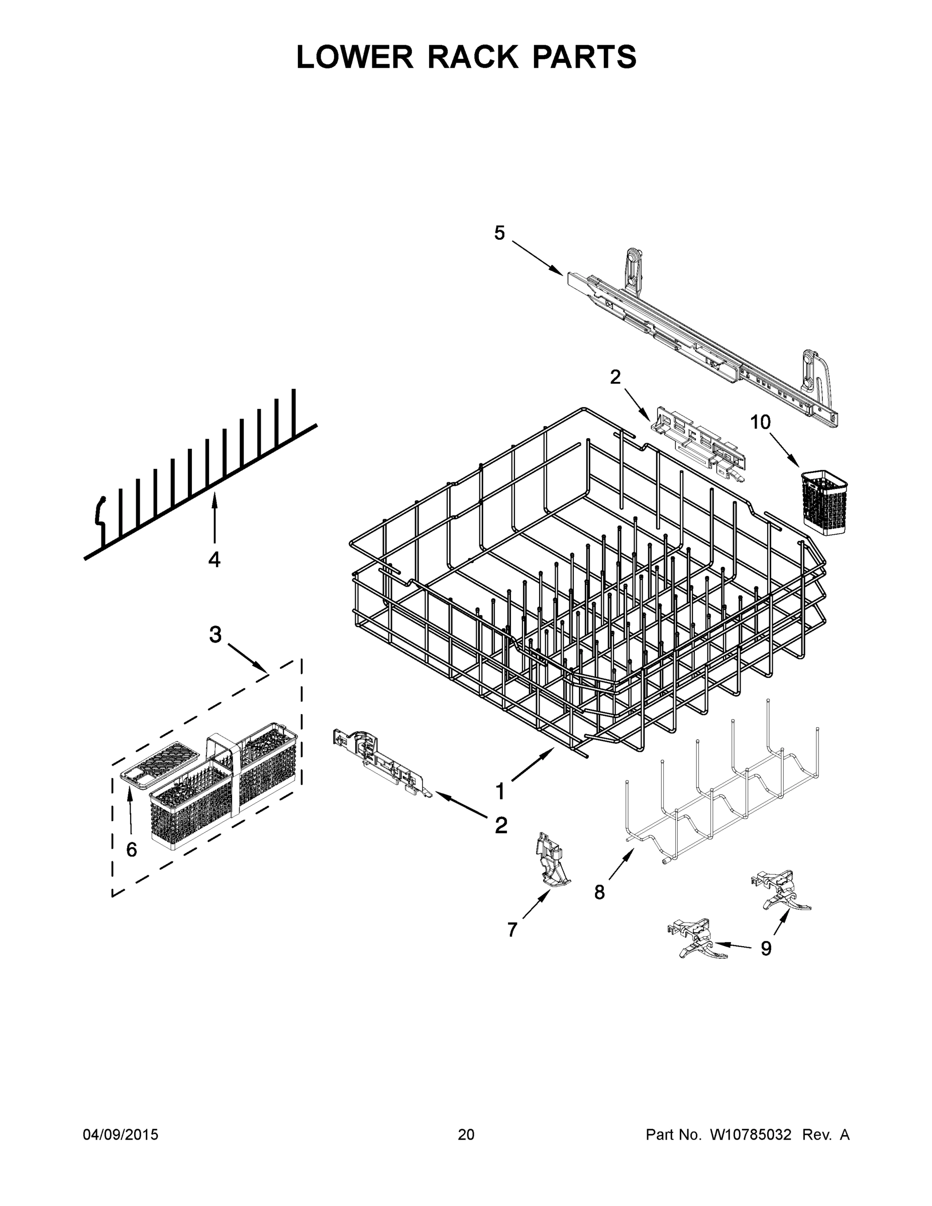 11 - LOWER RACK PARTS