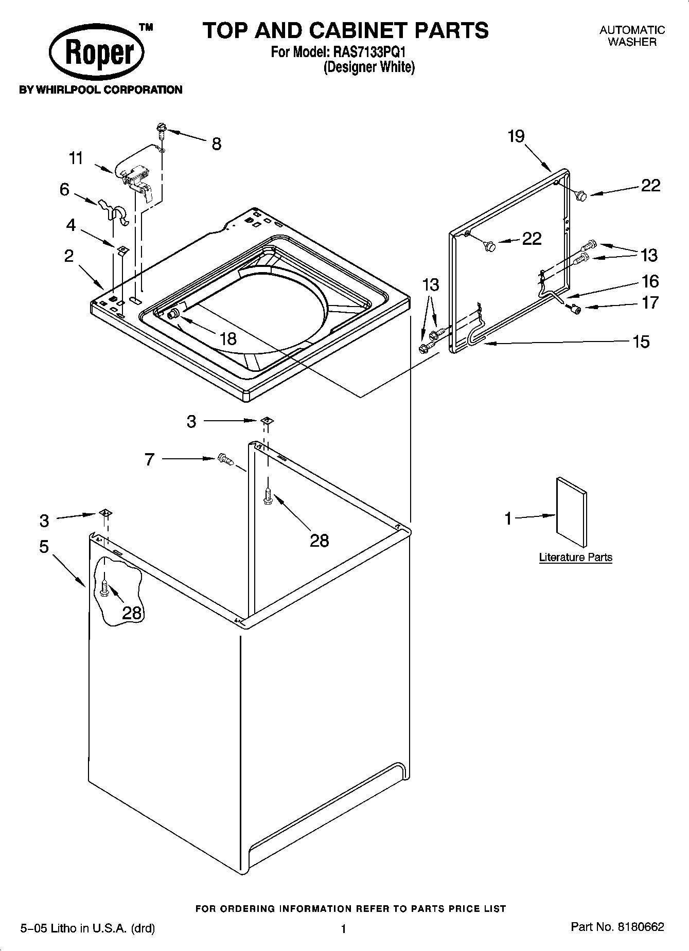 01 - TOP AND CABINET PARTS